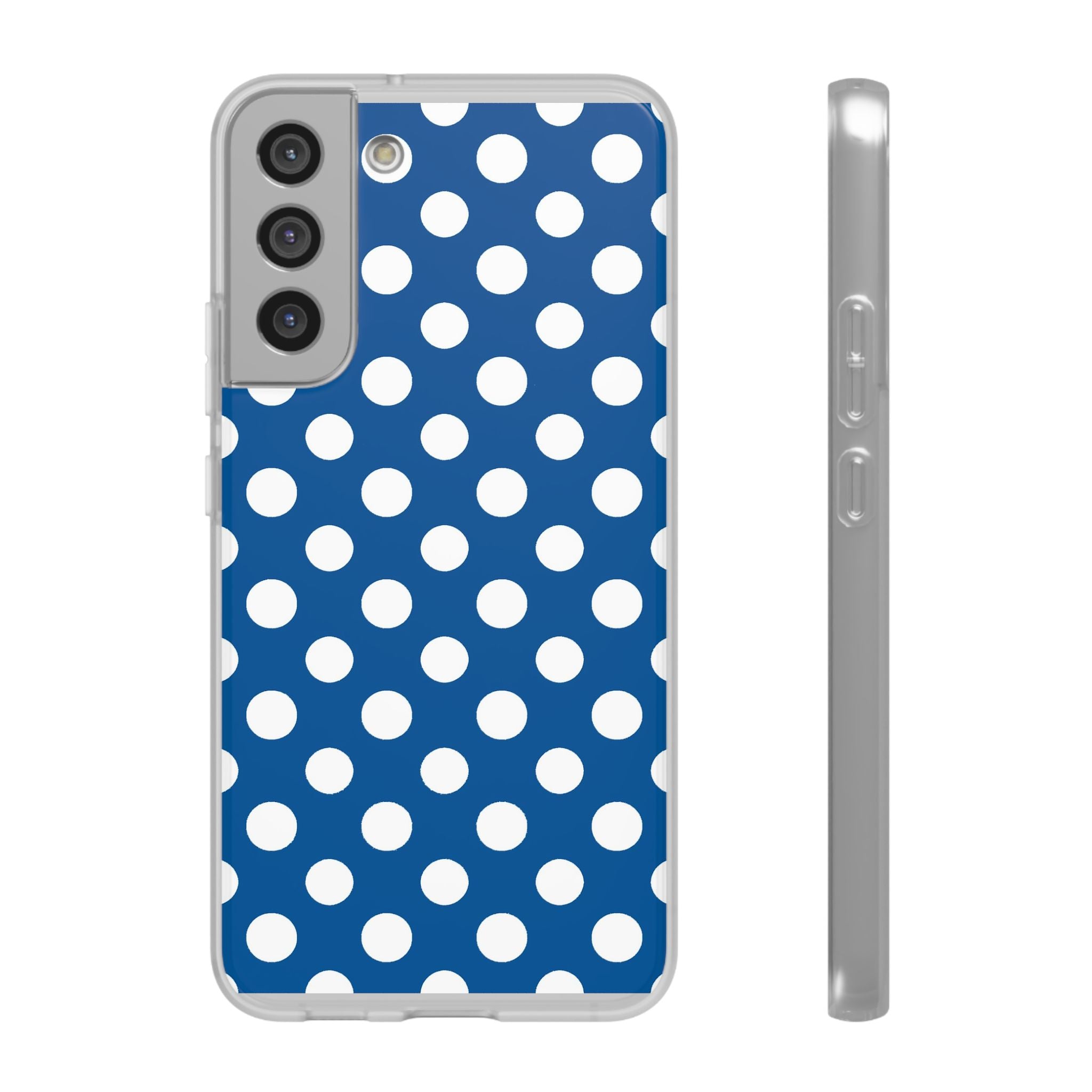 Blue and White Polka Dot iPhone Case, Artsulli - Art is Long, Life is Short, Phone Case, Size, Samsung Galaxy S22 Plus with gift packaging, , , , , 24458994724093496248
