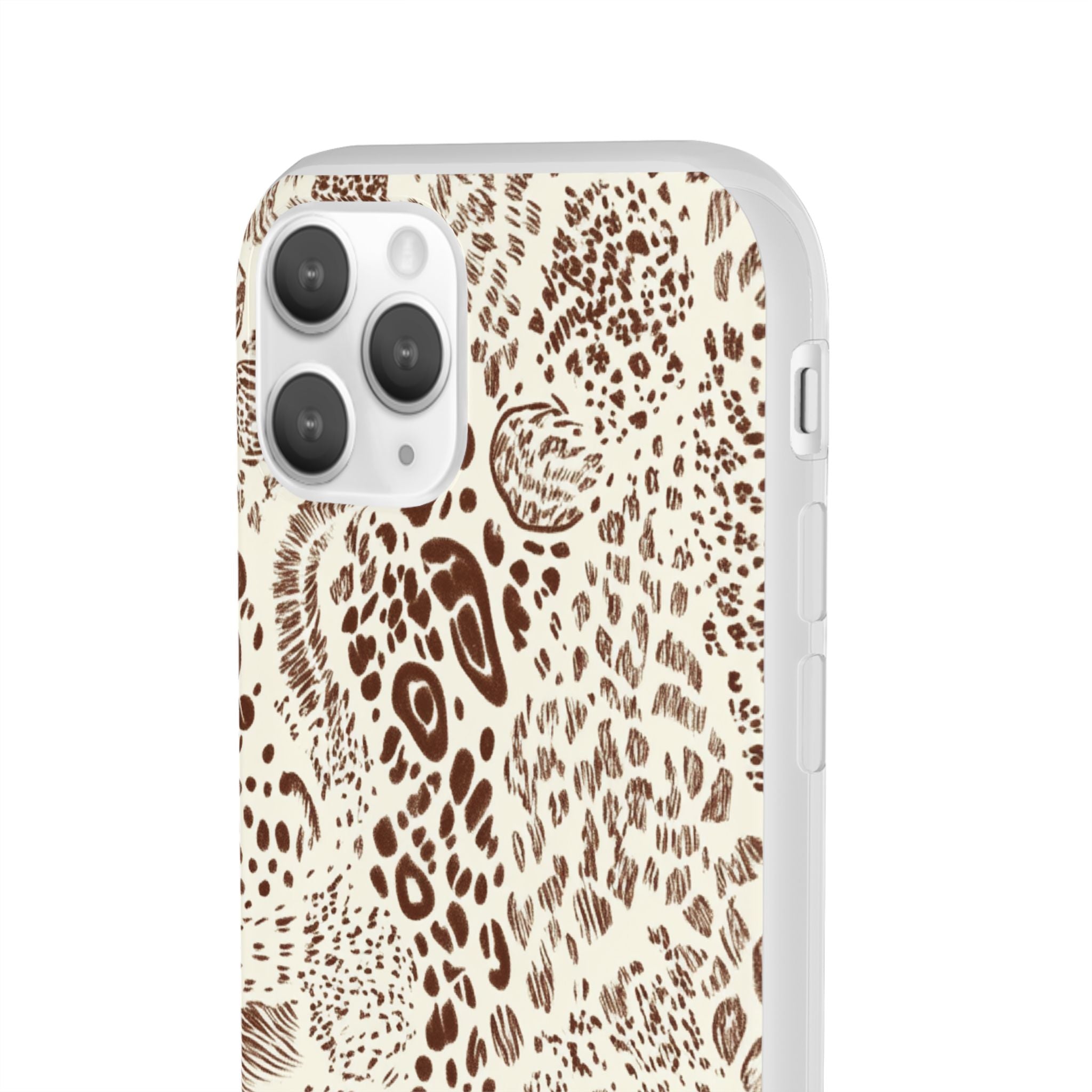 Brown Animal Print Flexi Case, Artsulli - Art is Long, Life is Short, Phone Case, , , , , , ,