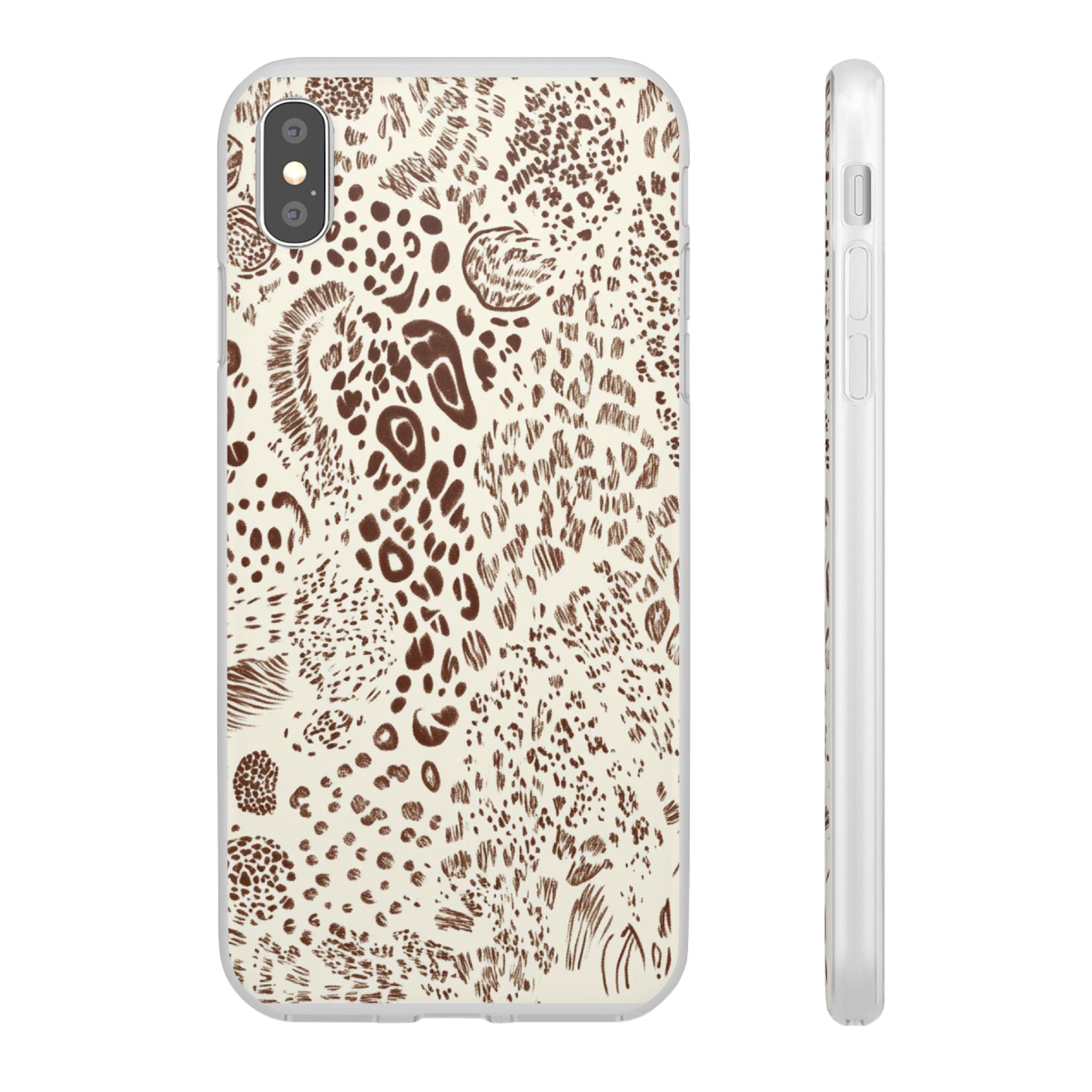 Brown Animal Print Flexi Case, Artsulli - Art is Long, Life is Short, Phone Case, Size, iPhone XS MAX, , , , , 99185424629565688166