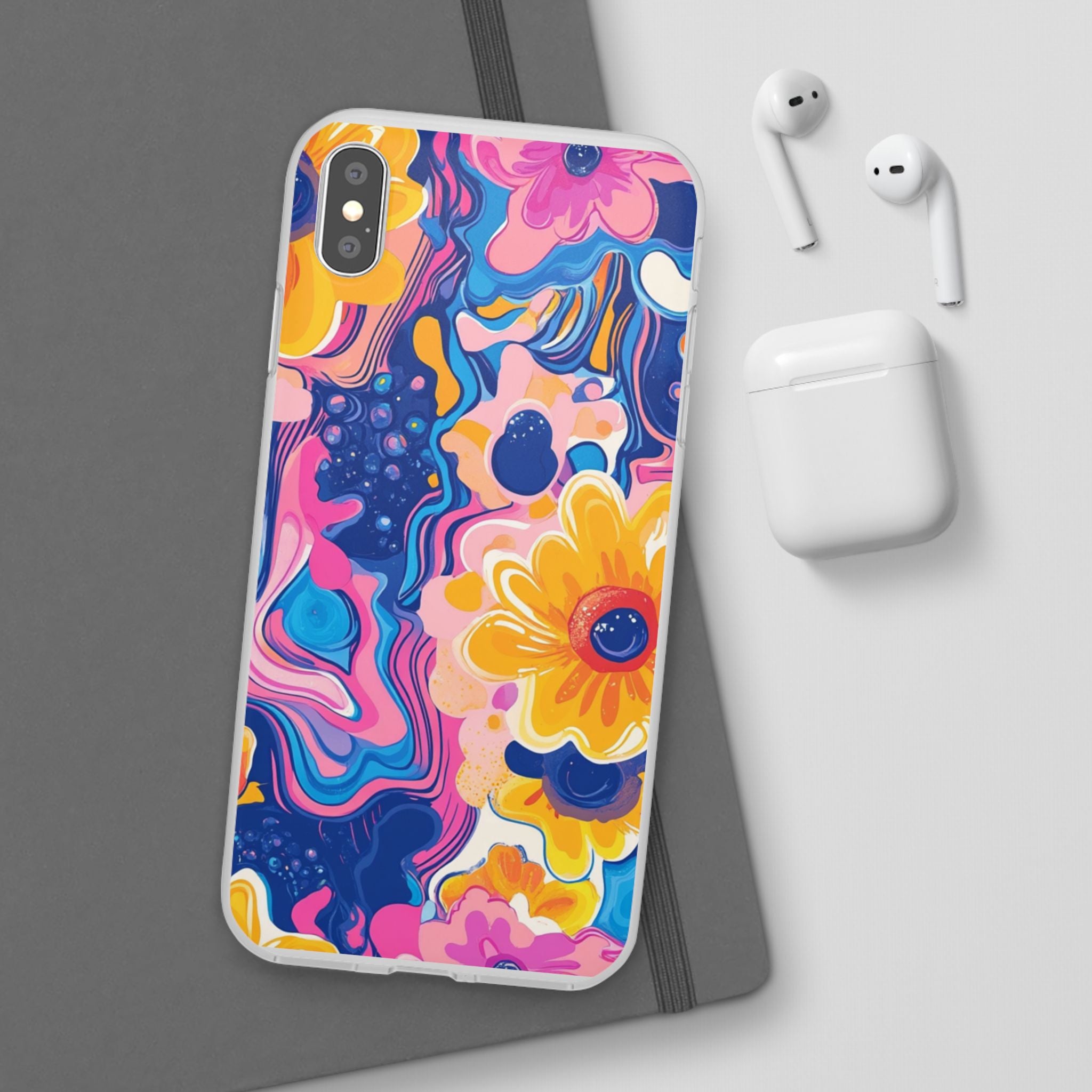 Psychedelic Floral iPhone Case, Artsulli - Art is Long, Life is Short, Phone Case, , , , , , ,