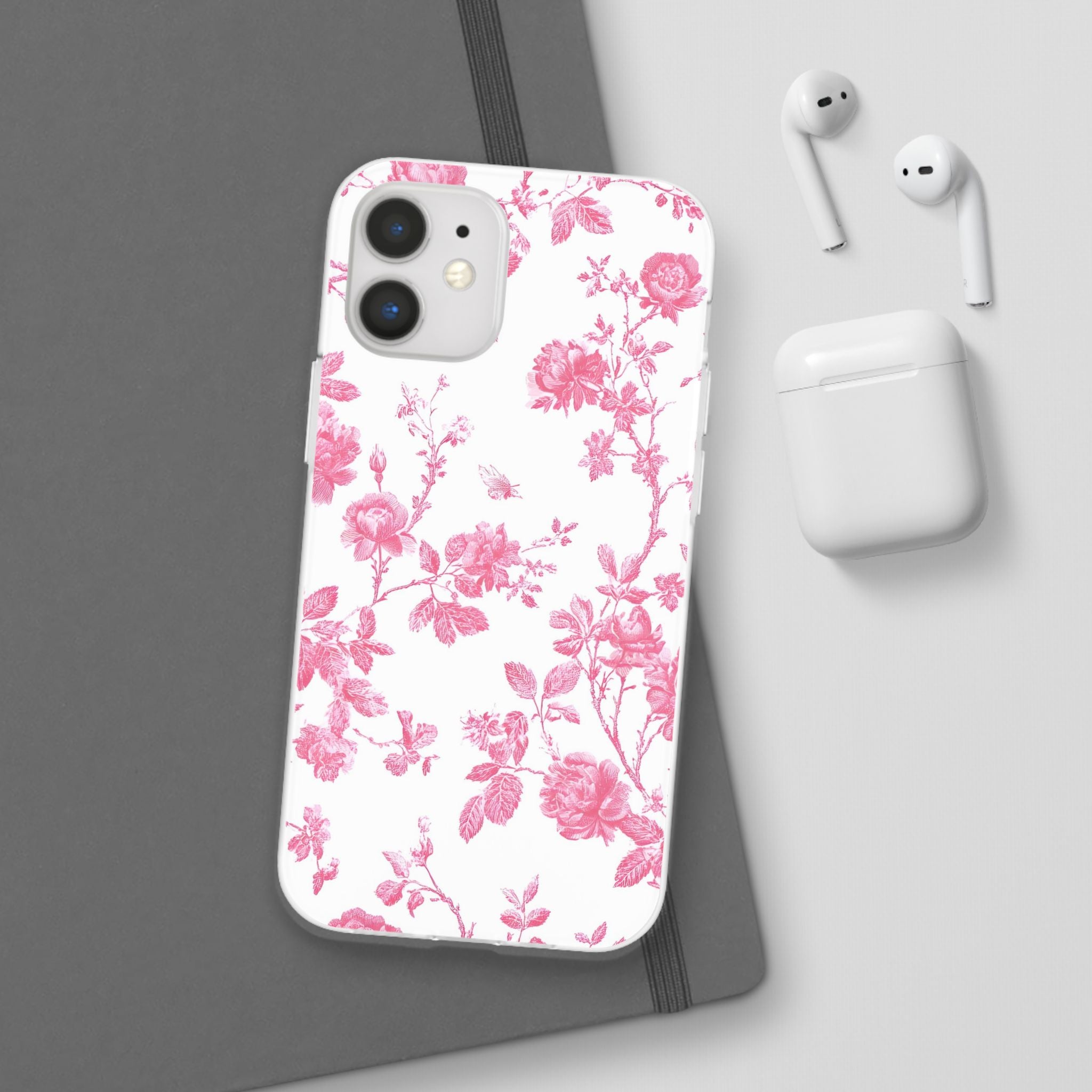 Pink and White Floral iPhone Case