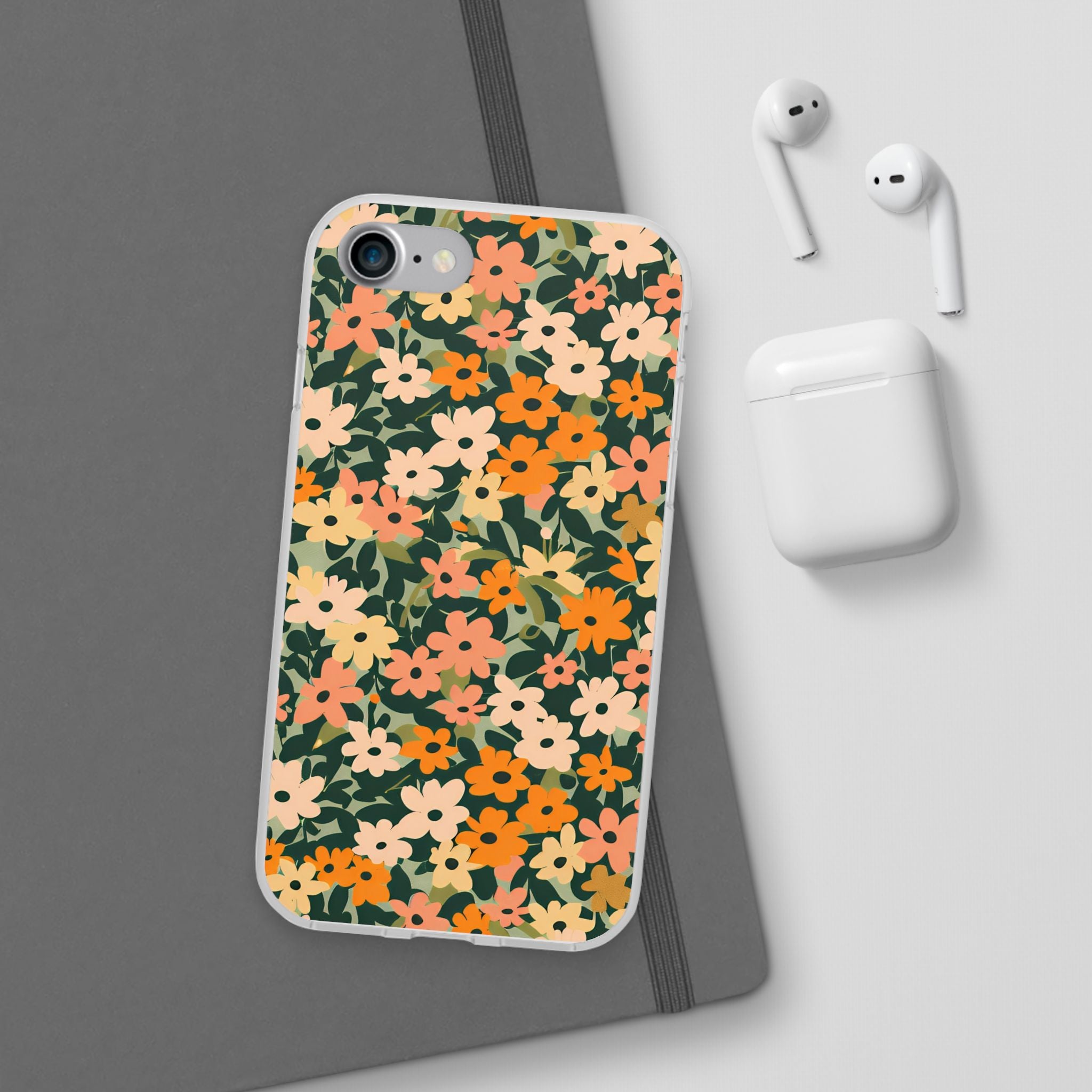 Vibrant Floral Clear Phone Case, Artsulli - Art is Long, Life is Short, Phone Case, , , , , , ,