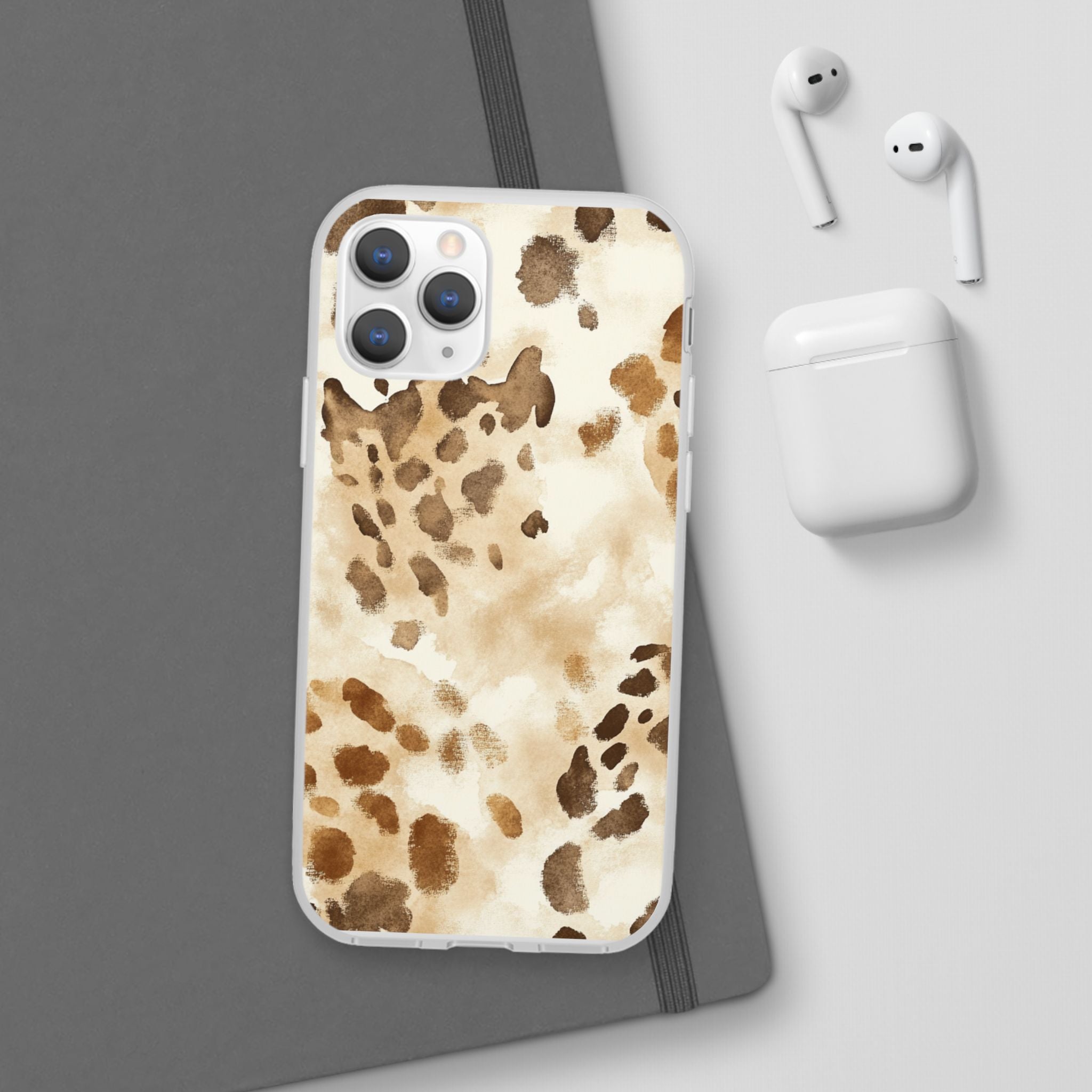 Brown and Beige Watercolor Dalmatian Phone Case, Artsulli - Art is Long, Life is Short, Phone Case, , , , , , ,