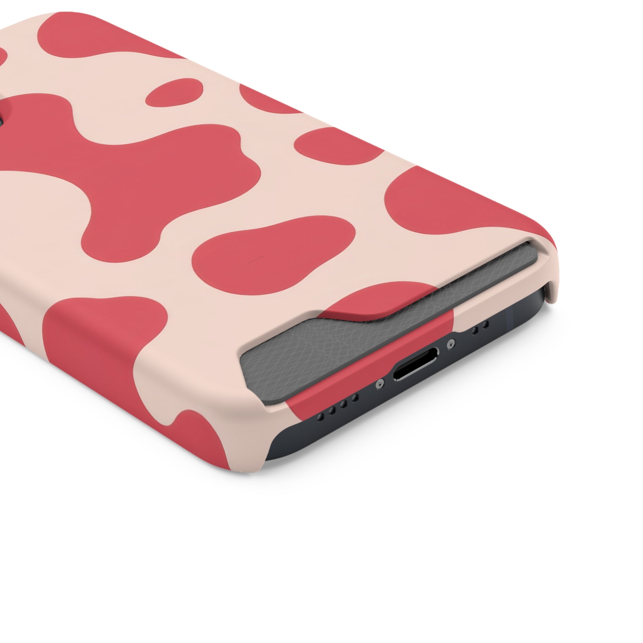 Red Jungle Cow Phone Case With Card Holder, Artsulli - Art is Long, Life is Short, Phone Case, , , , , , ,