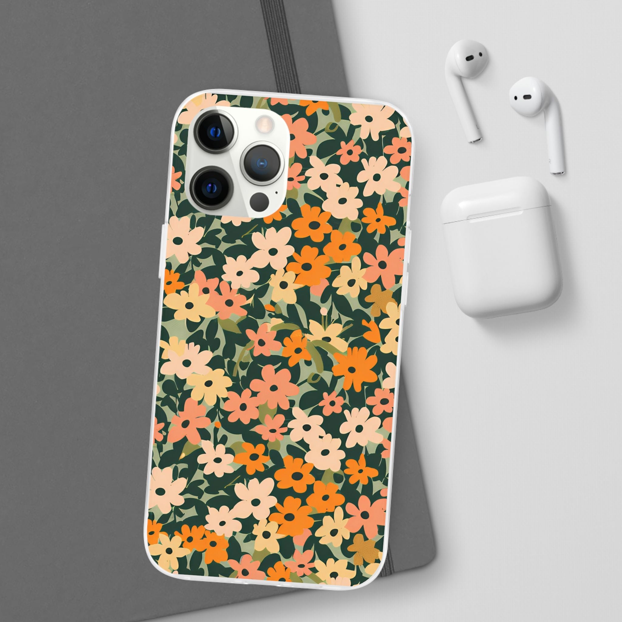 Vibrant Floral Clear Phone Case, Artsulli - Art is Long, Life is Short, Phone Case, , , , , , ,