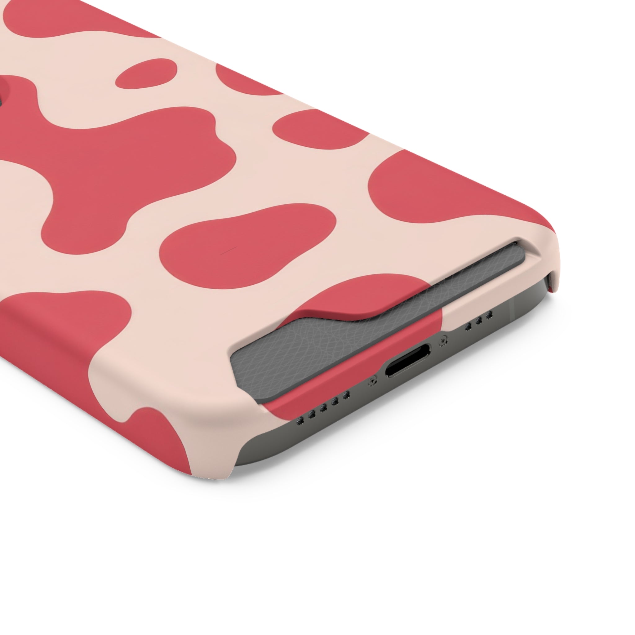 Red Jungle Cow Phone Case With Card Holder, Artsulli - Art is Long, Life is Short, Phone Case, , , , , , ,