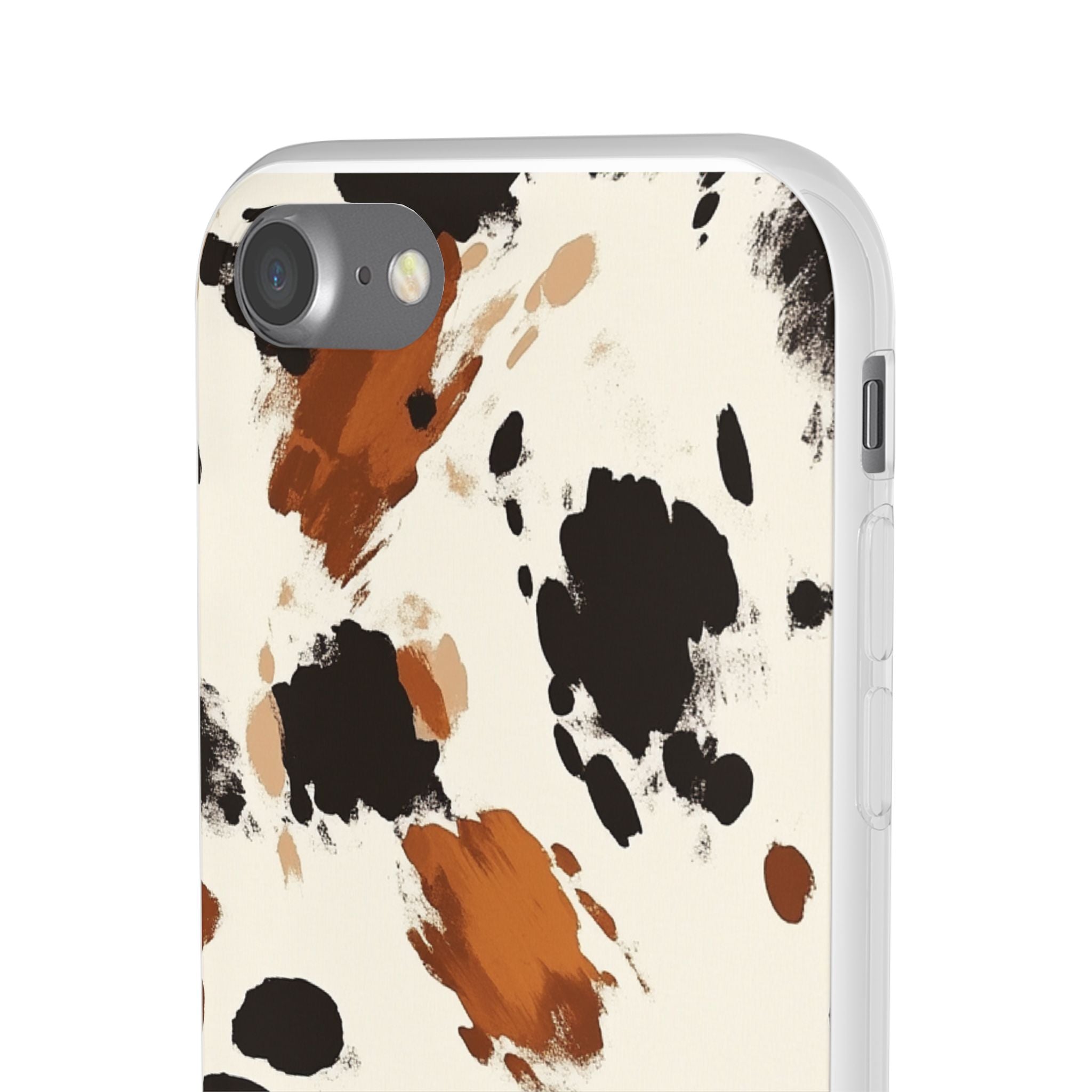 Brown Cow Print Phone Case, Artsulli - Art is Long, Life is Short, Phone Case, , , , , , ,