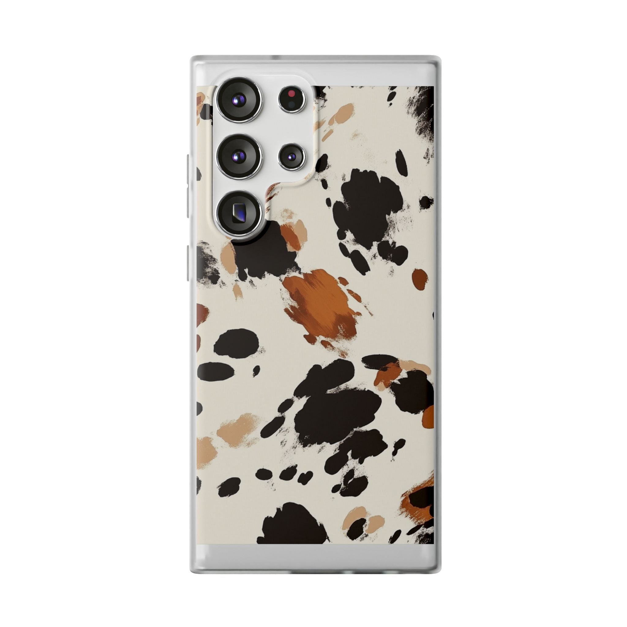 Brown Cow Print Phone Case, Artsulli - Art is Long, Life is Short, Phone Case, Size, Samsung Galaxy S23 Ultra with gift packaging, , , , , 20660363929740987439