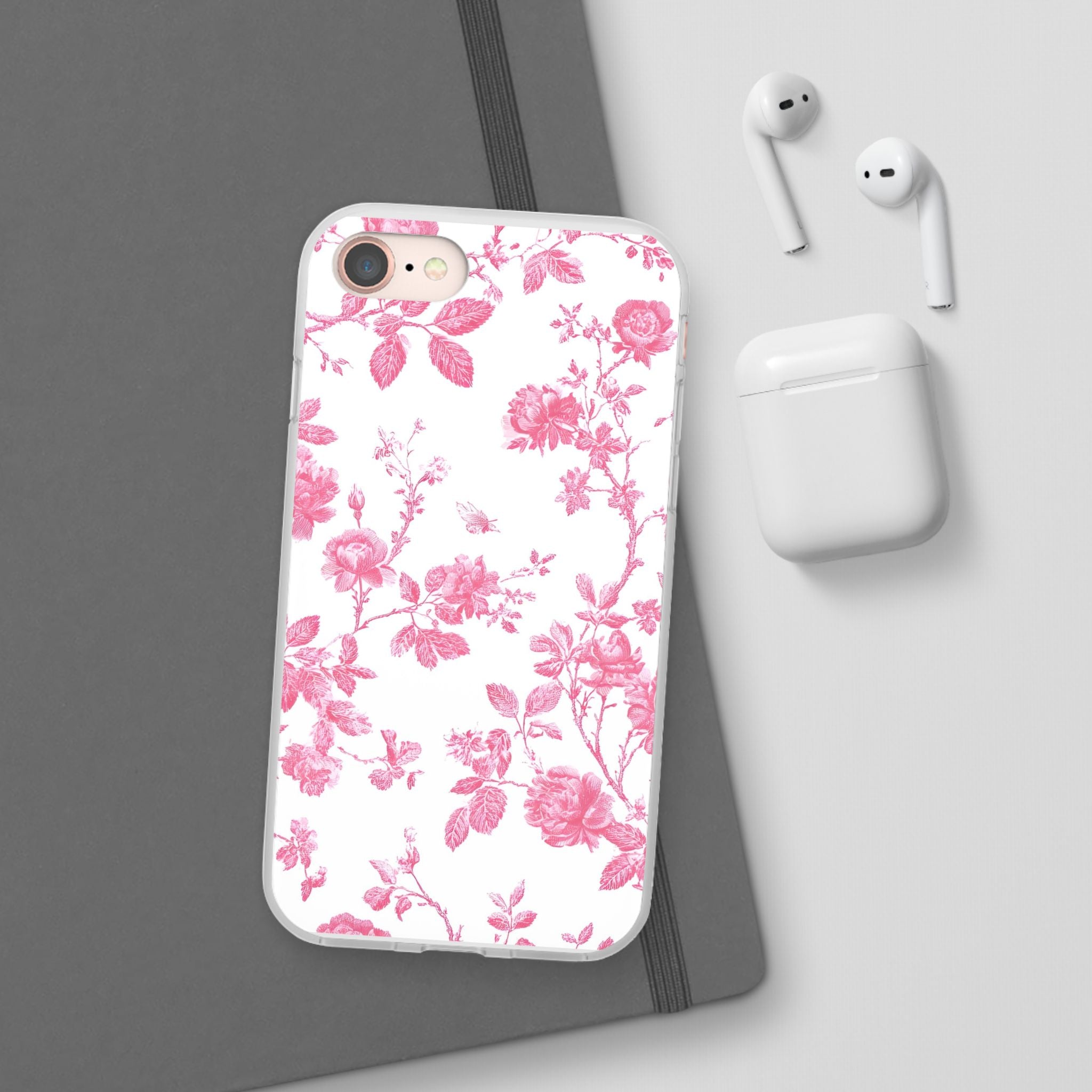 Pink and White Floral iPhone Case