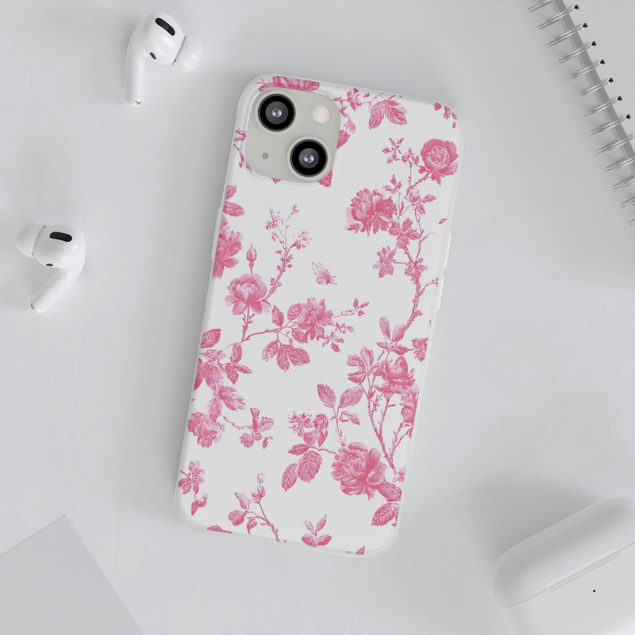 Pink and White Floral iPhone Case