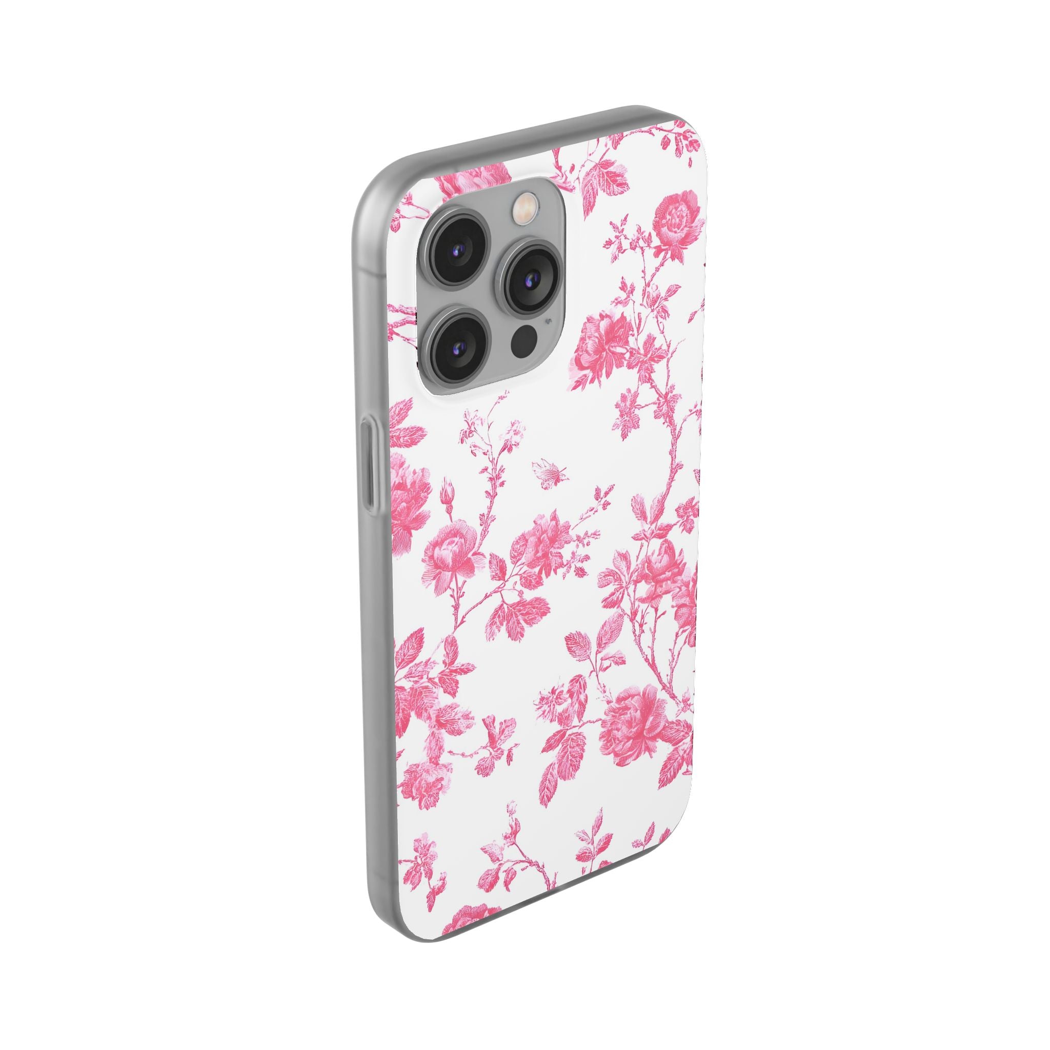 Pink and White Floral iPhone Case