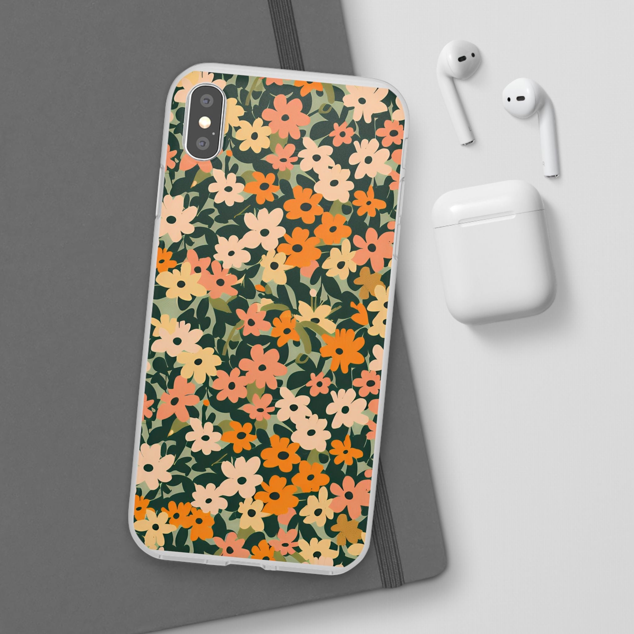 Vibrant Floral Clear Phone Case, Artsulli - Art is Long, Life is Short, Phone Case, , , , , , ,