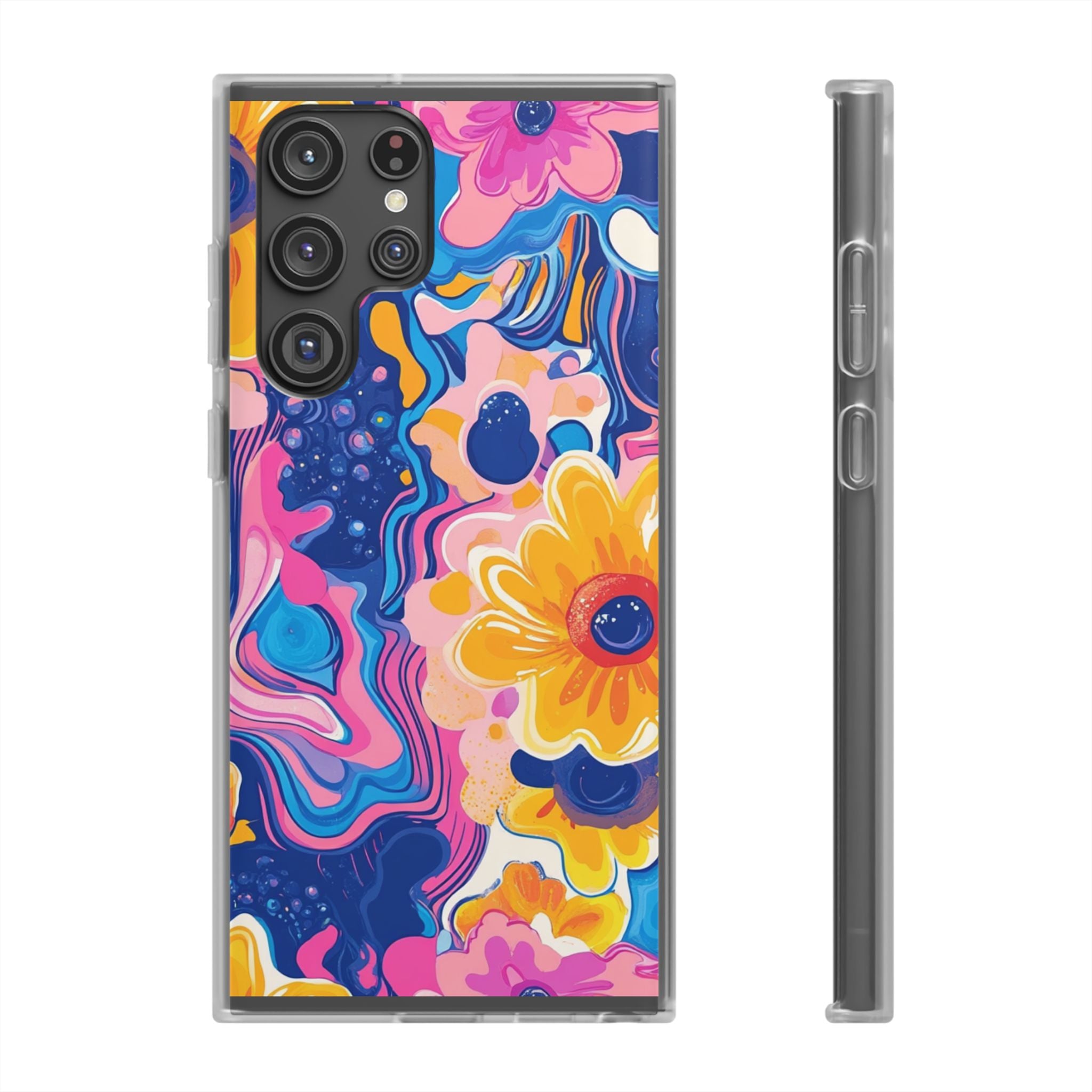 Psychedelic Floral iPhone Case, Artsulli - Art is Long, Life is Short, Phone Case, Size, Samsung Galaxy S22 Ultra with gift packaging, , , , , 10464764846817785946