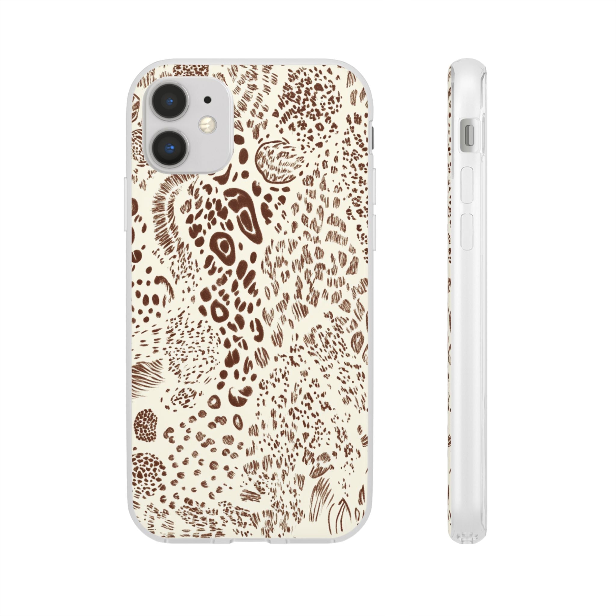 Brown Animal Print Flexi Case, Artsulli - Art is Long, Life is Short, Phone Case, Size, iPhone 11, , , , , 17236741276810818882