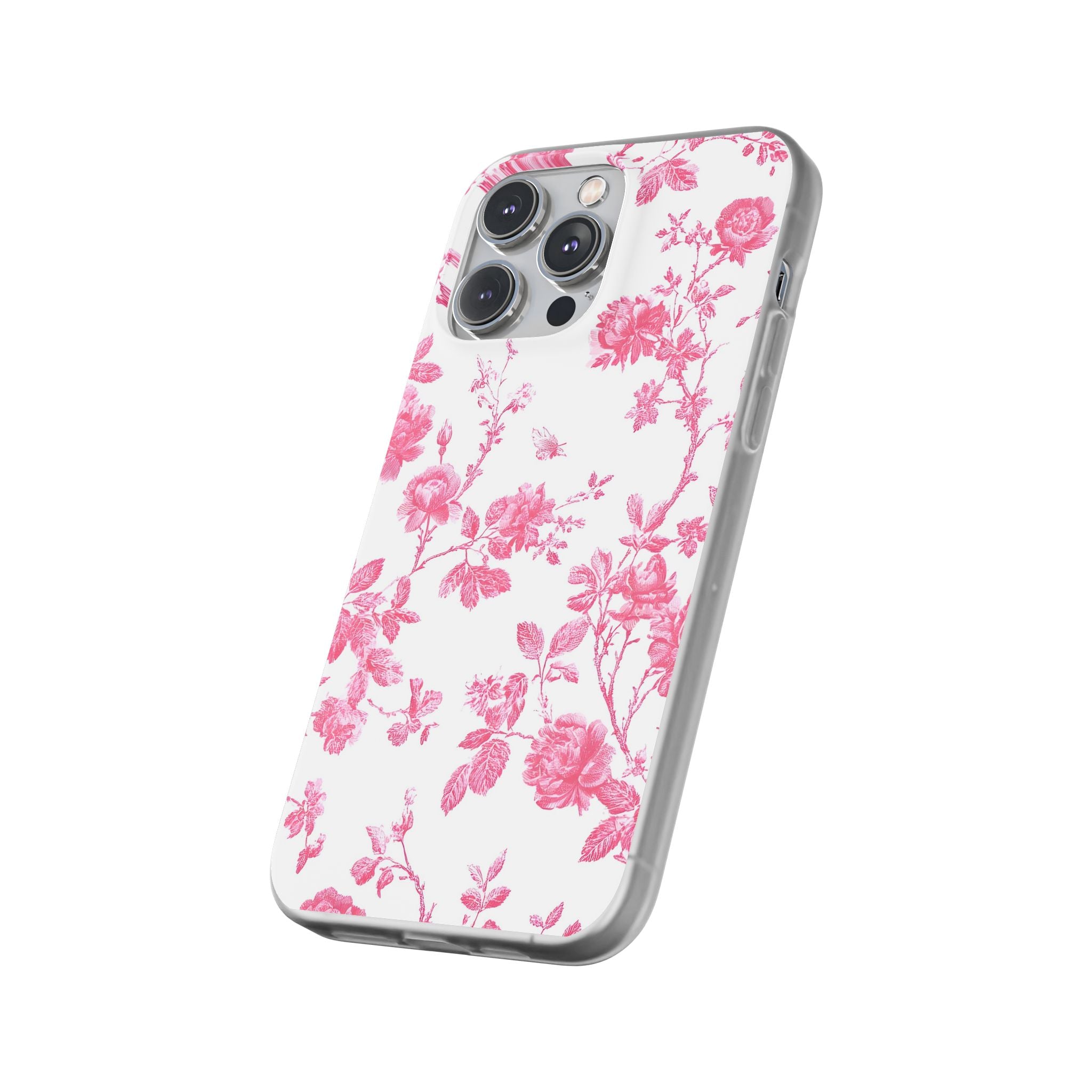 Pink and White Floral iPhone Case