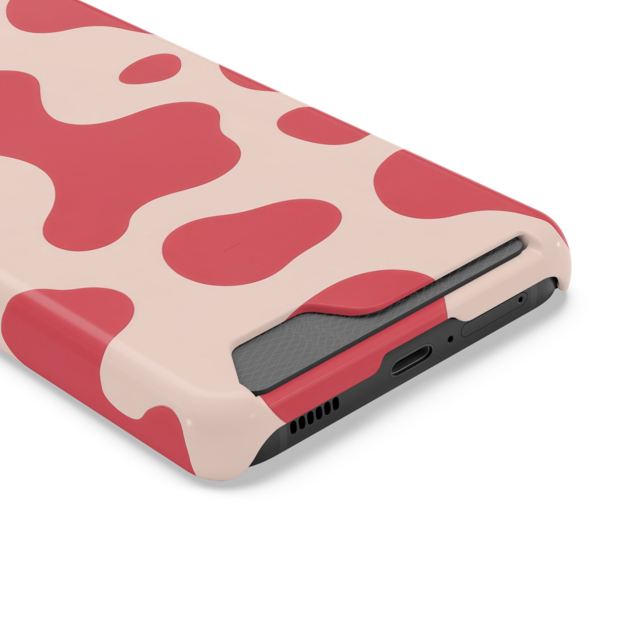Red Jungle Cow Phone Case With Card Holder, Artsulli - Art is Long, Life is Short, Phone Case, , , , , , ,