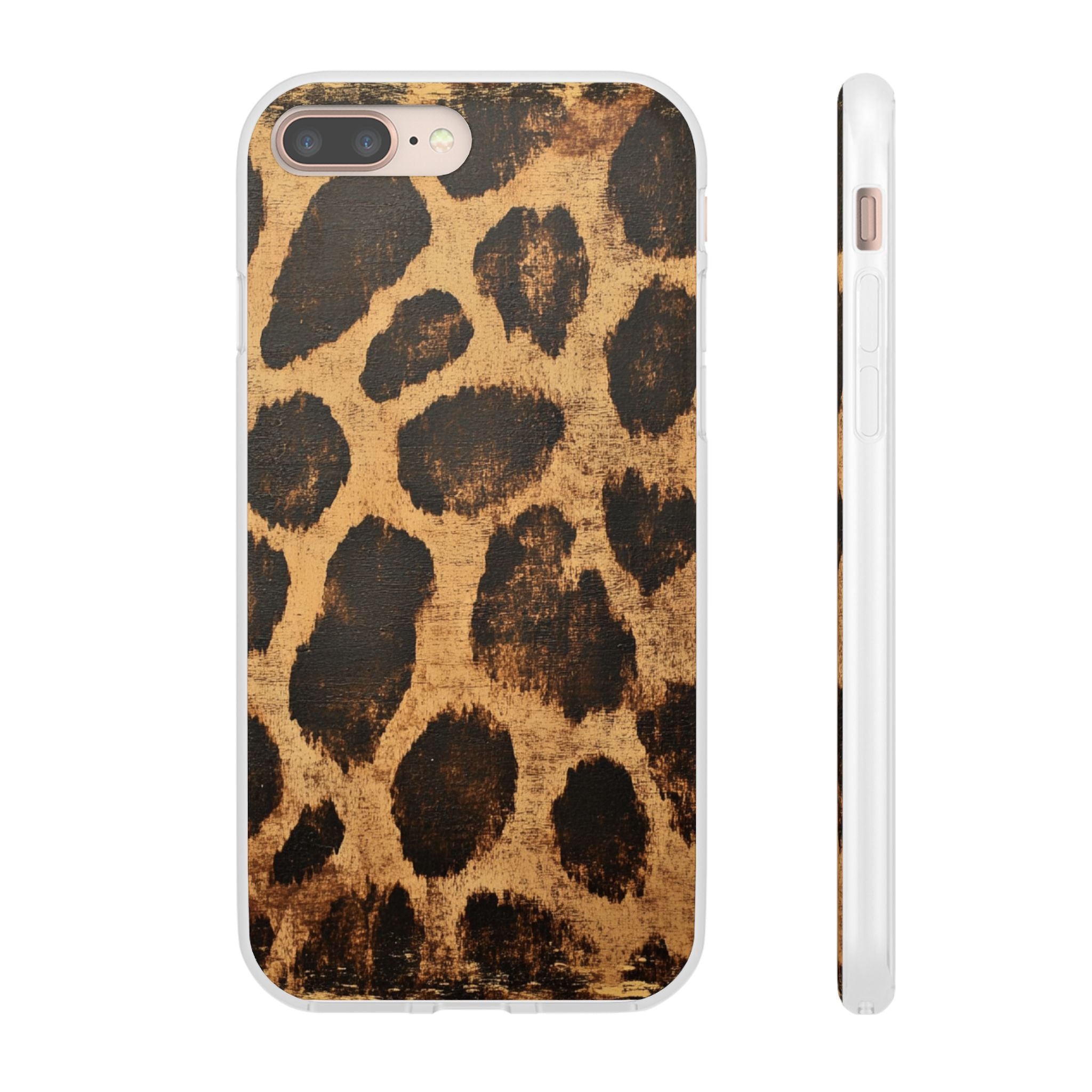 Brown Leopard Print iPhone Case, Artsulli - Art is Long, Life is Short, Phone Case, Size, iPhone 8 Plus with gift packaging, , , , , 12693810909897024840