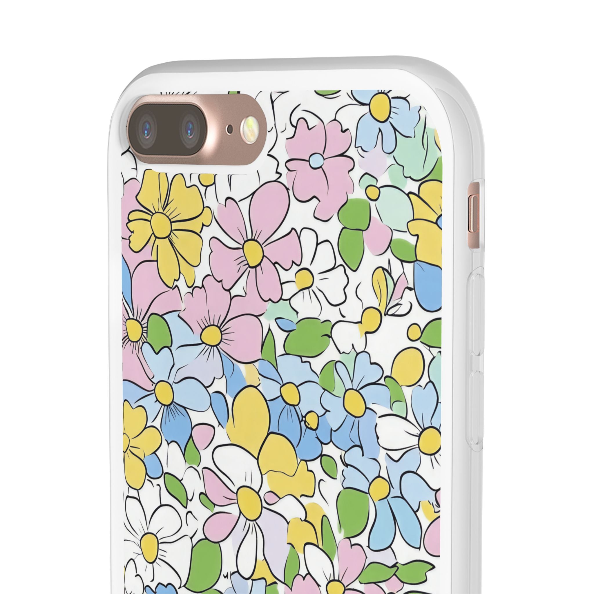 Colorful Floral Clear Flexi Case, Artsulli - Art is Long, Life is Short, Phone Case, , , , , , ,