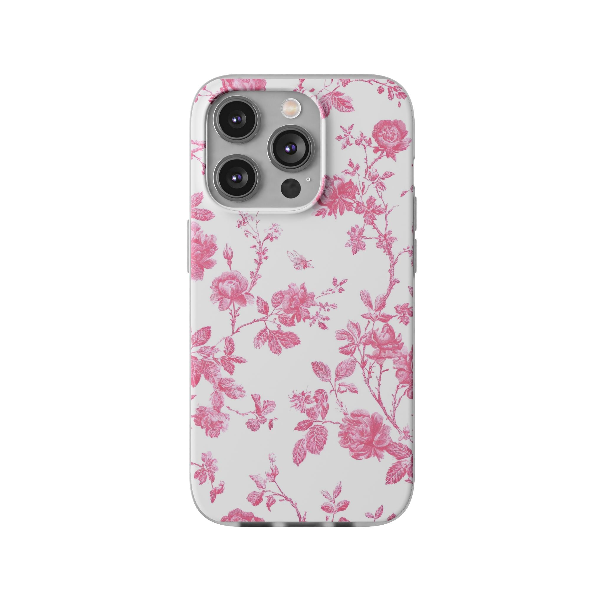 Pink and White Floral iPhone Case