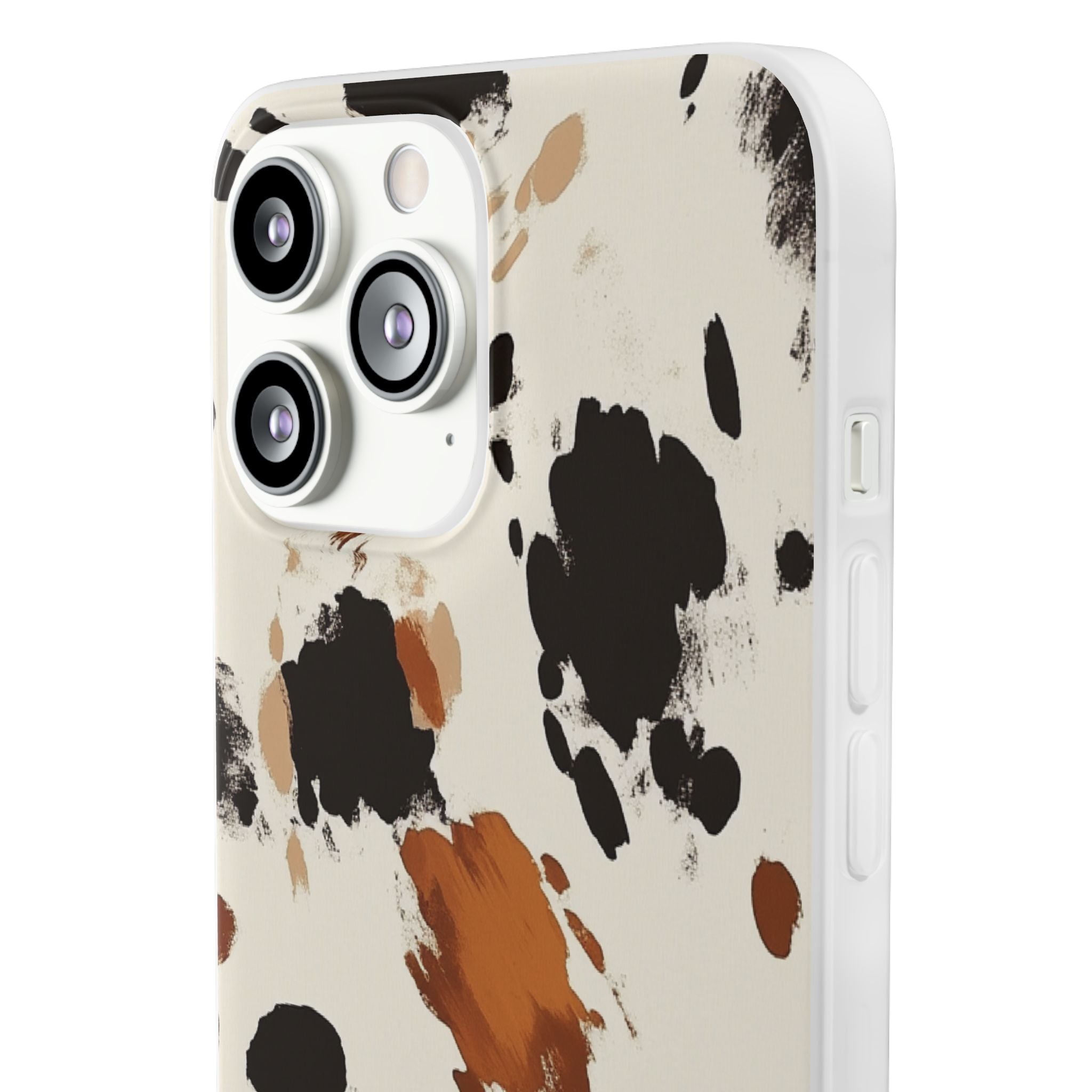 Brown Cow Print Phone Case, Artsulli - Art is Long, Life is Short, Phone Case, , , , , , ,