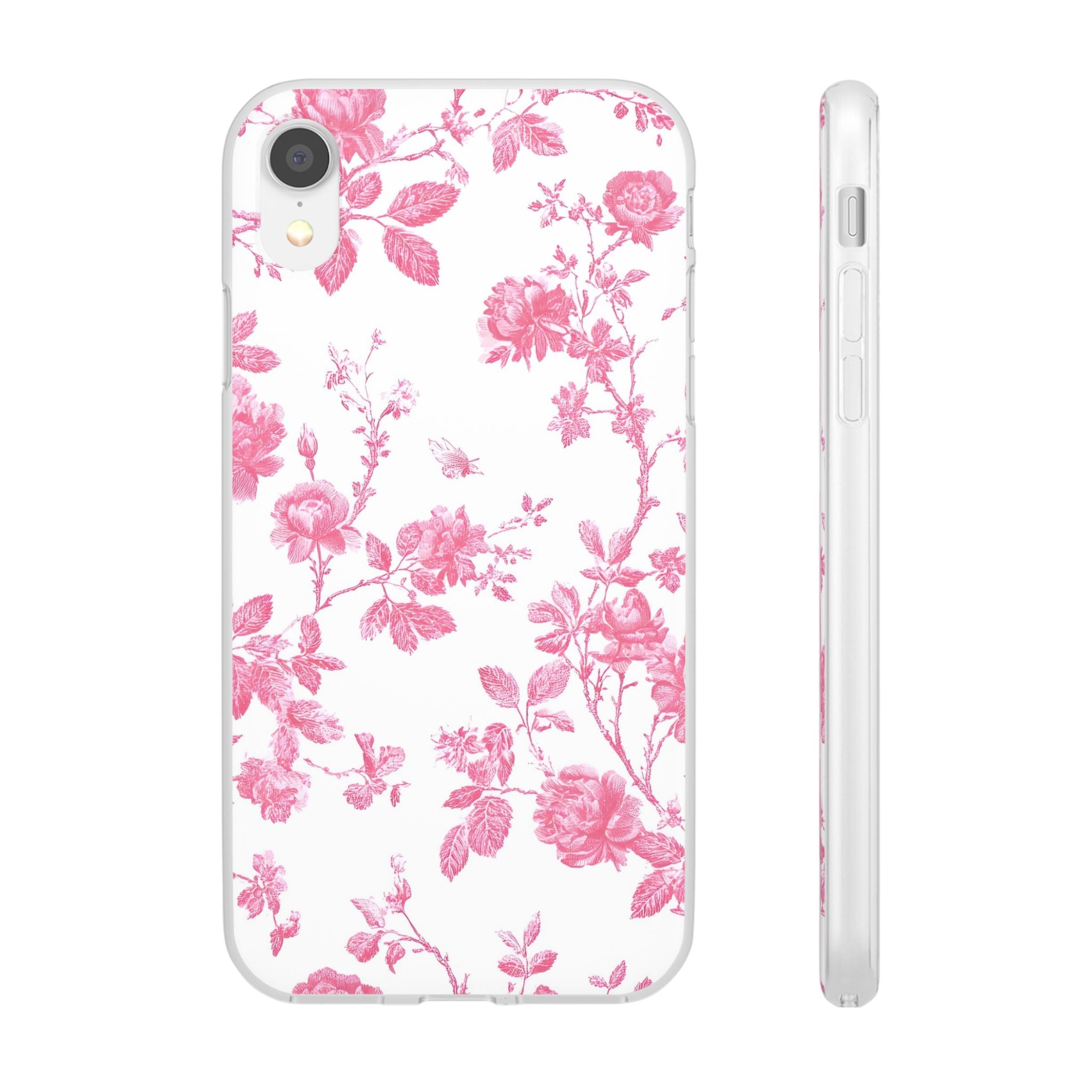 Pink and White Floral iPhone Case