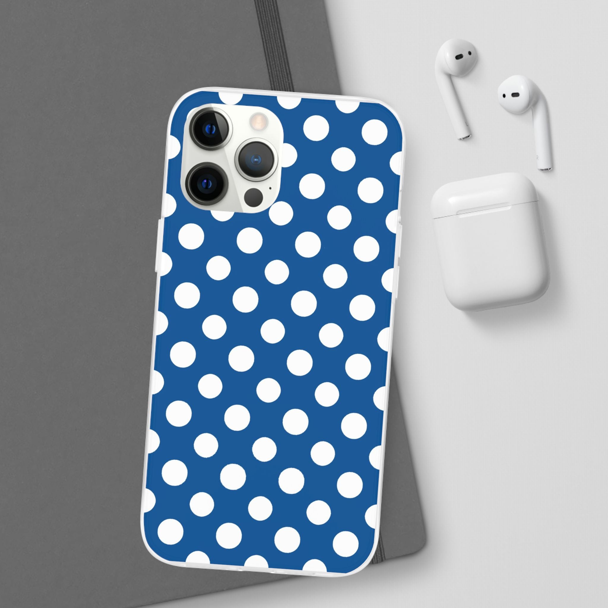 Blue and White Polka Dot iPhone Case, Artsulli - Art is Long, Life is Short, Phone Case, , , , , , ,