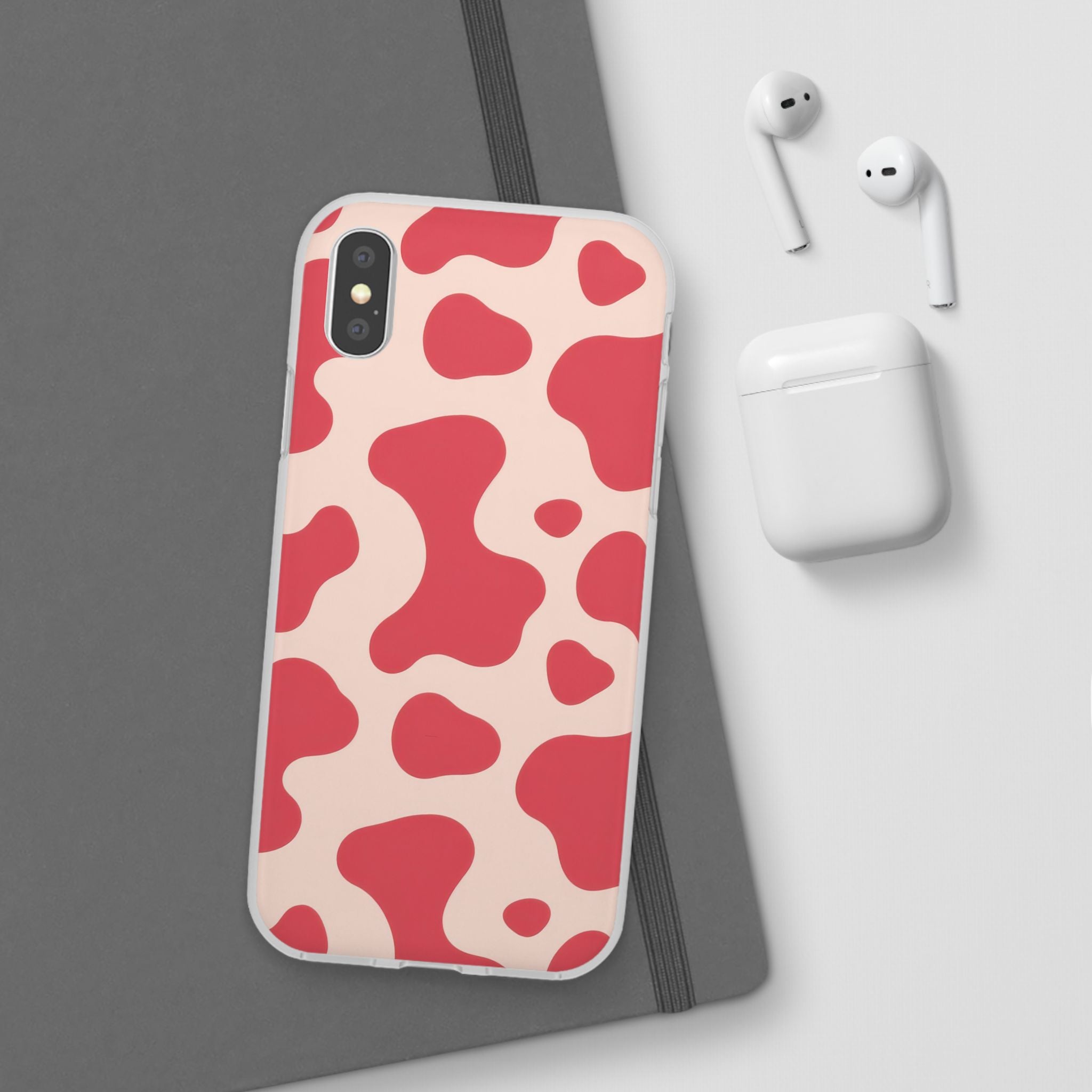 Red Jungle Cow Flexi Cases, Artsulli - Art is Long, Life is Short, Phone Case, , , , , , ,
