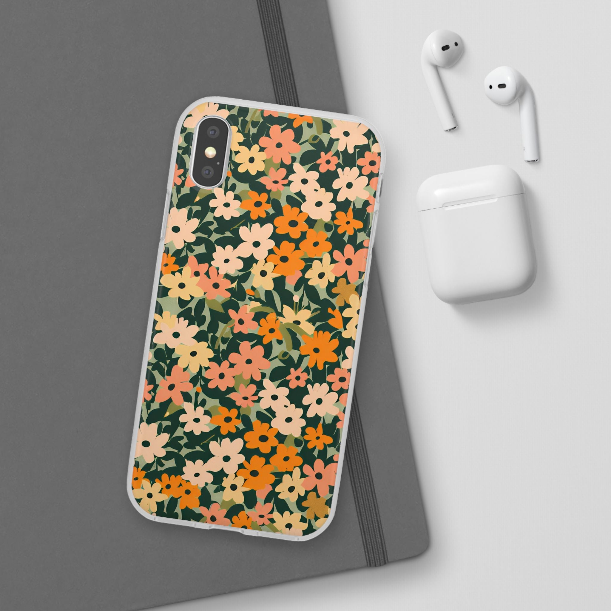 Vibrant Floral Clear Phone Case, Artsulli - Art is Long, Life is Short, Phone Case, , , , , , ,