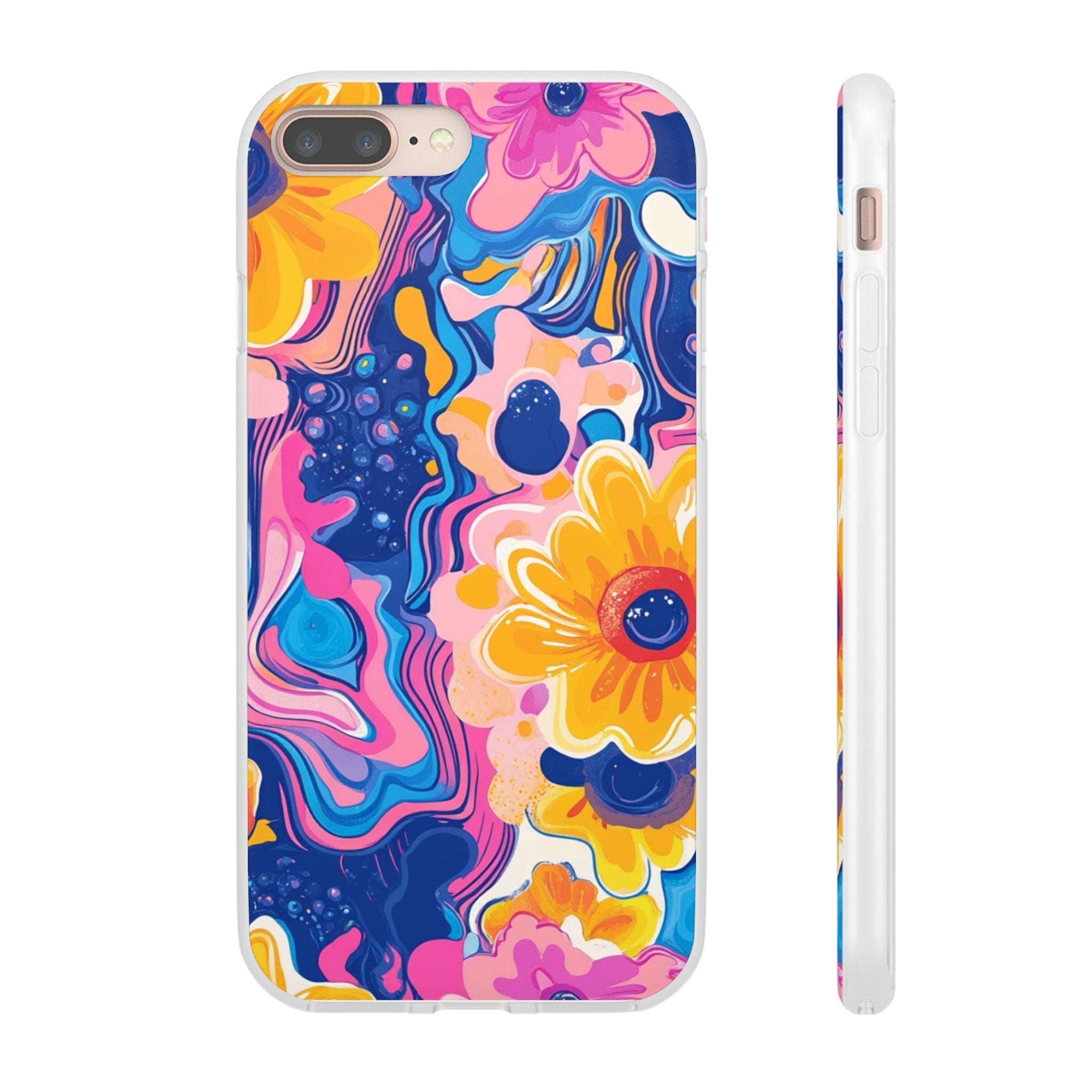 Psychedelic Floral iPhone Case, Artsulli - Art is Long, Life is Short, Phone Case, Size, iPhone 8 Plus, , , , , 20920309427001076545