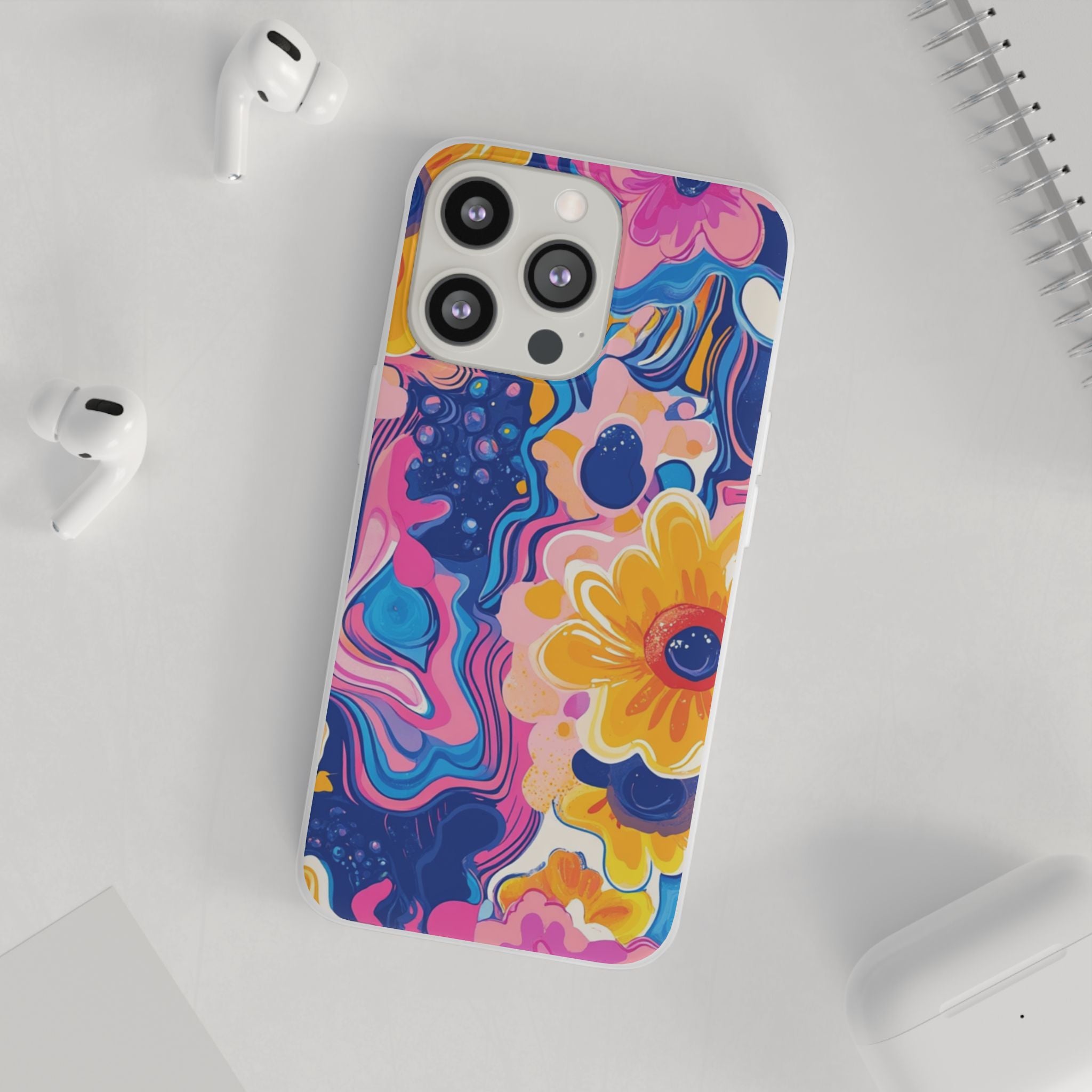 Psychedelic Floral iPhone Case, Artsulli - Art is Long, Life is Short, Phone Case, , , , , , ,