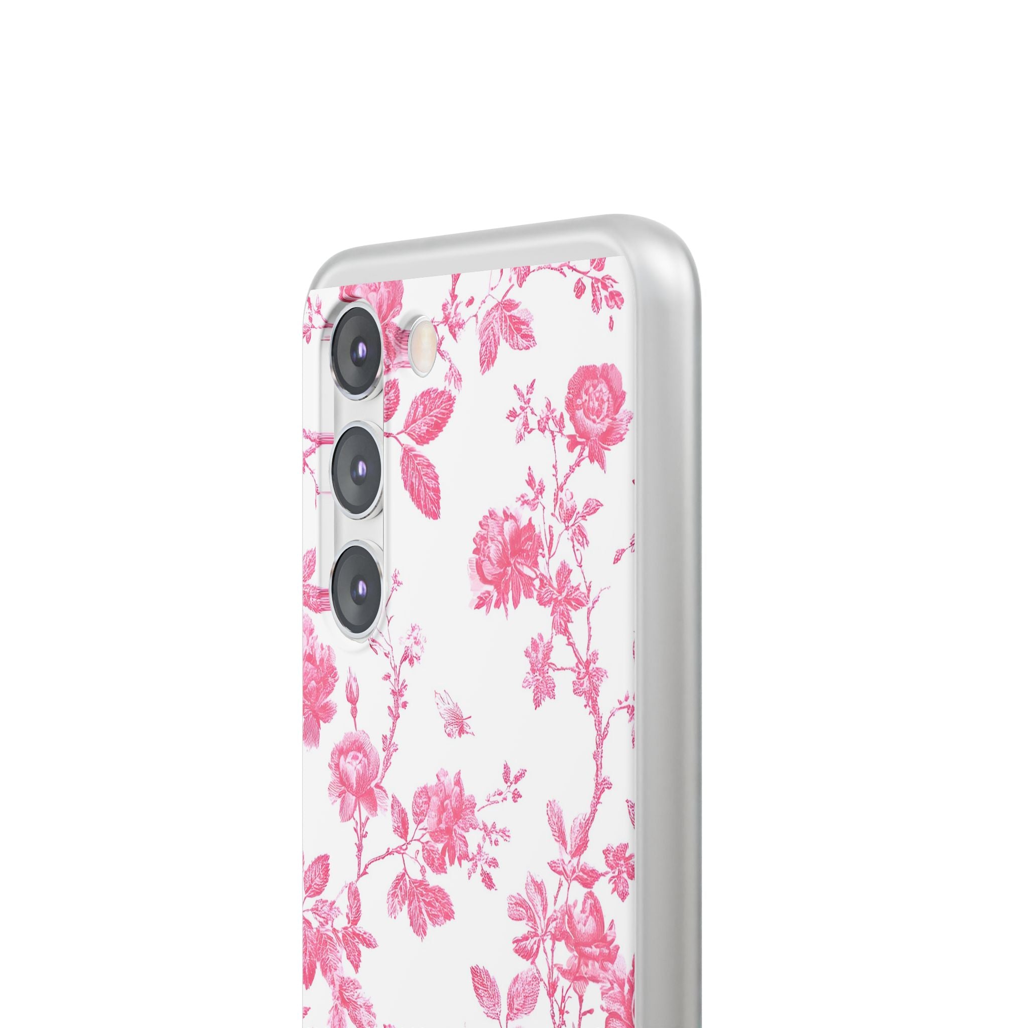 Pink and White Floral iPhone Case