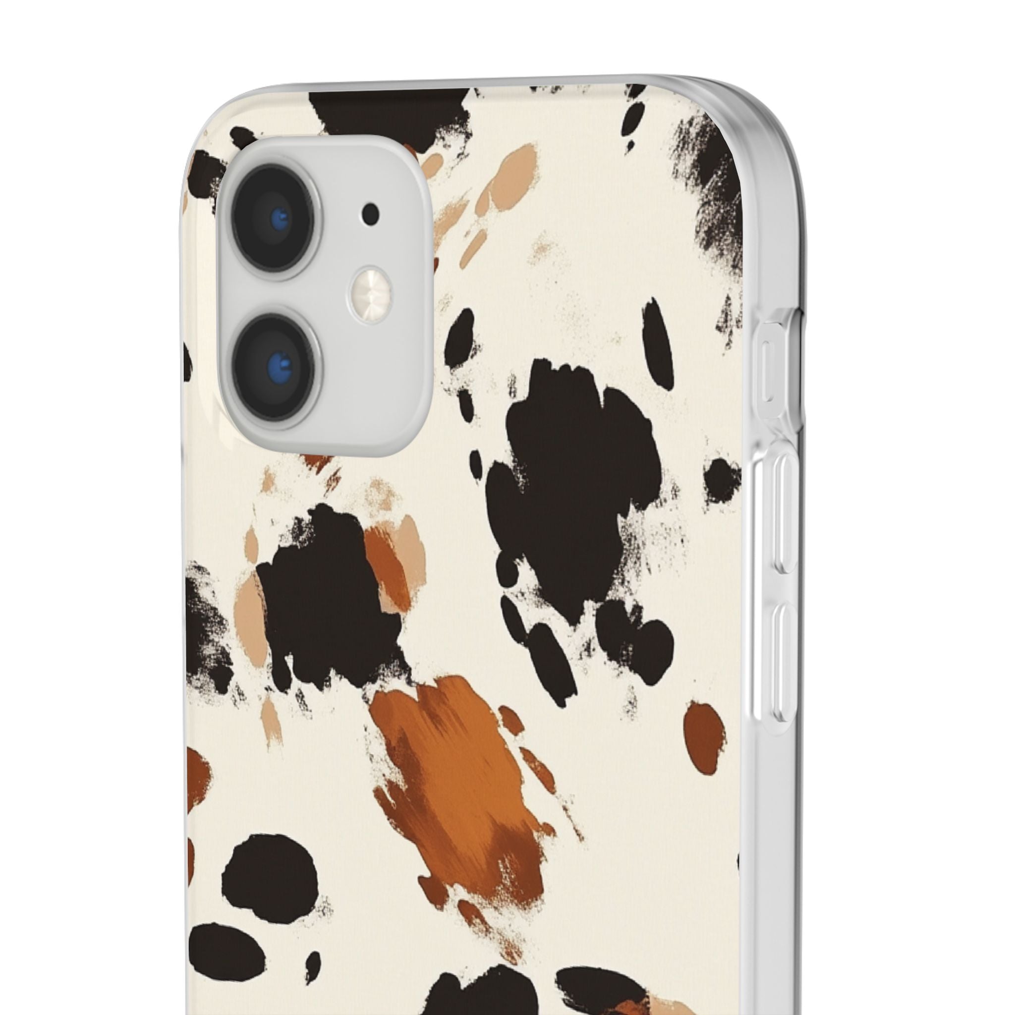 Brown Cow Print Phone Case, Artsulli - Art is Long, Life is Short, Phone Case, , , , , , ,