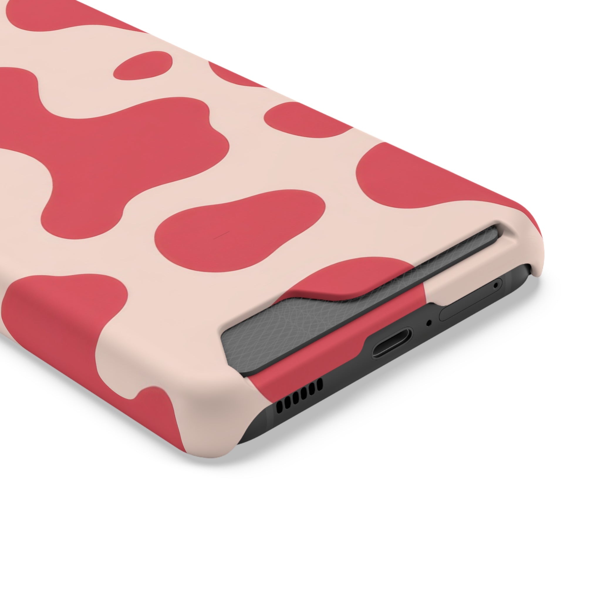 Red Jungle Cow Phone Case With Card Holder, Artsulli - Art is Long, Life is Short, Phone Case, , , , , , ,