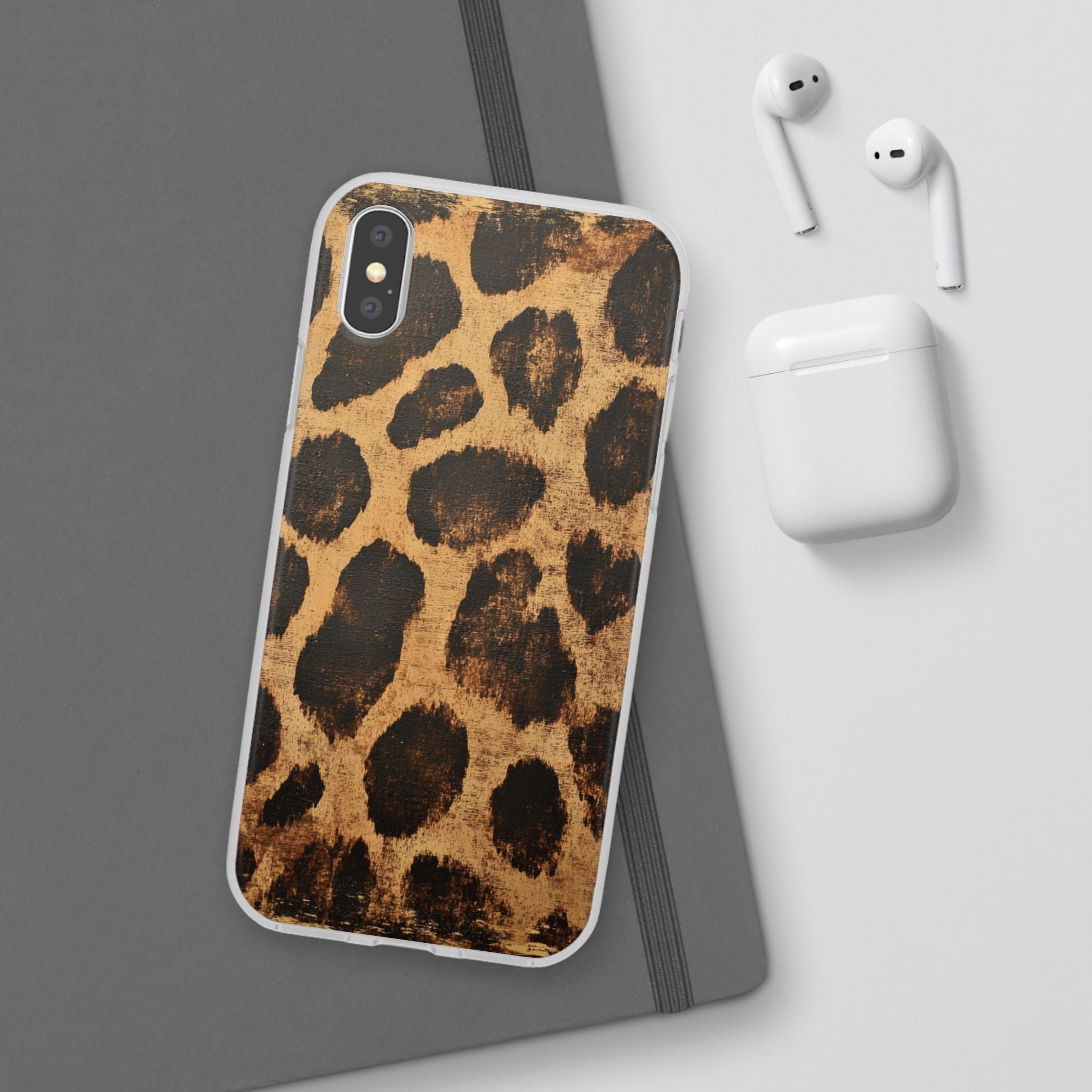 Brown Leopard Print iPhone Case, Artsulli - Art is Long, Life is Short, Phone Case, , , , , , ,