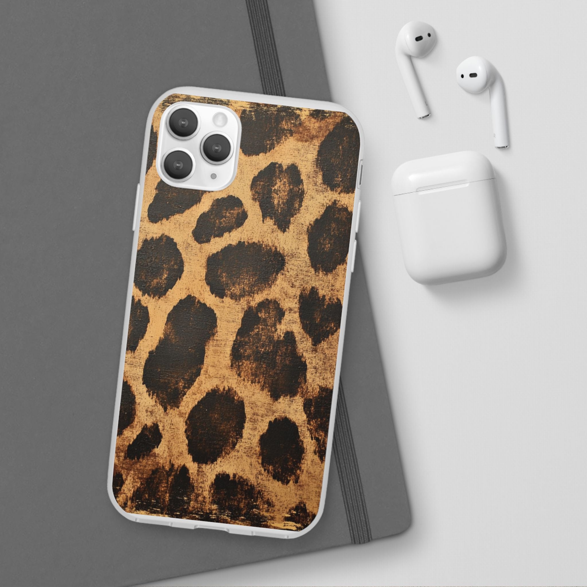Brown Leopard Print iPhone Case, Artsulli - Art is Long, Life is Short, Phone Case, , , , , , ,