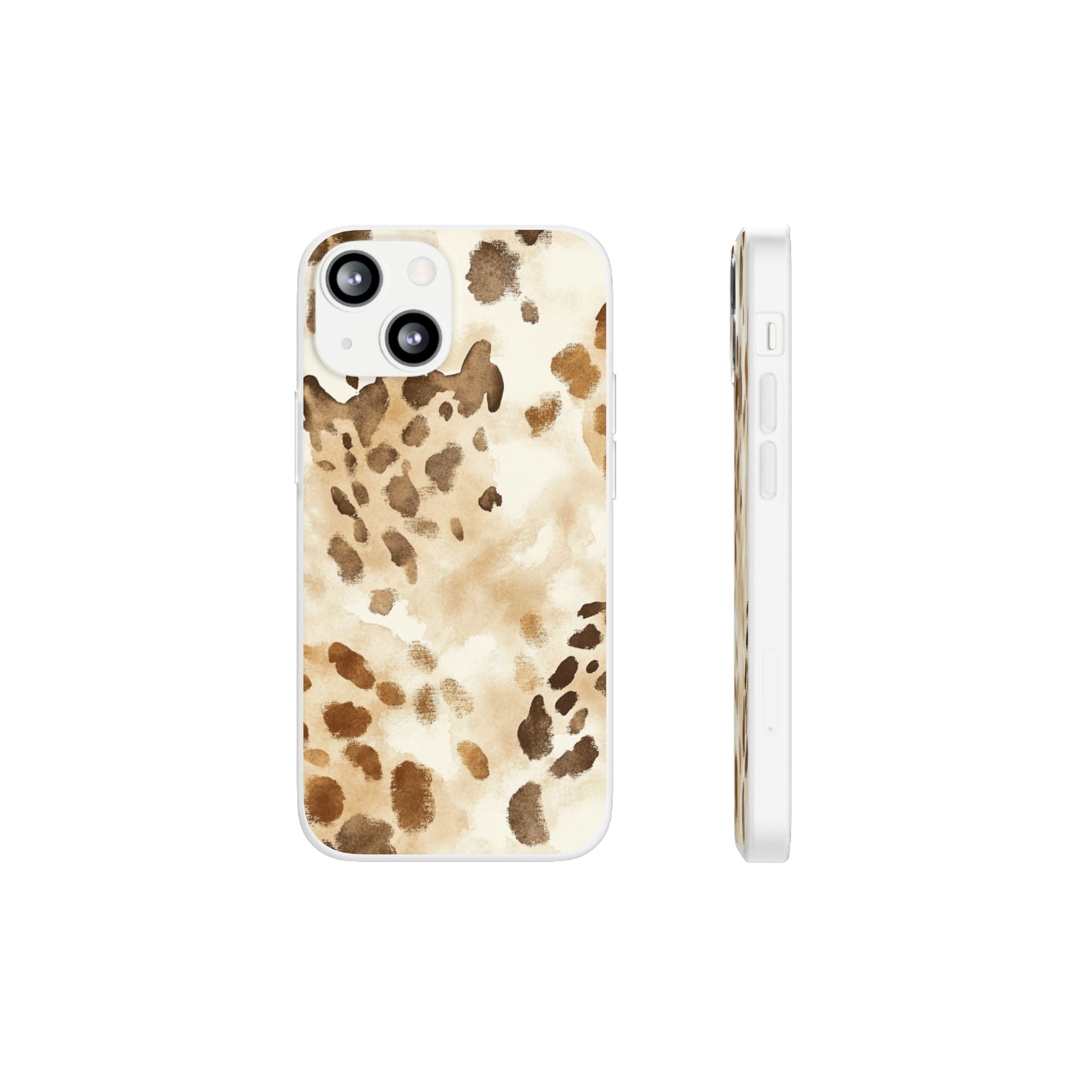 Brown and Beige Watercolor Dalmatian Phone Case, Artsulli - Art is Long, Life is Short, Phone Case, Size, iPhone 13 Mini with gift packaging, , , , , 22322461026965347758