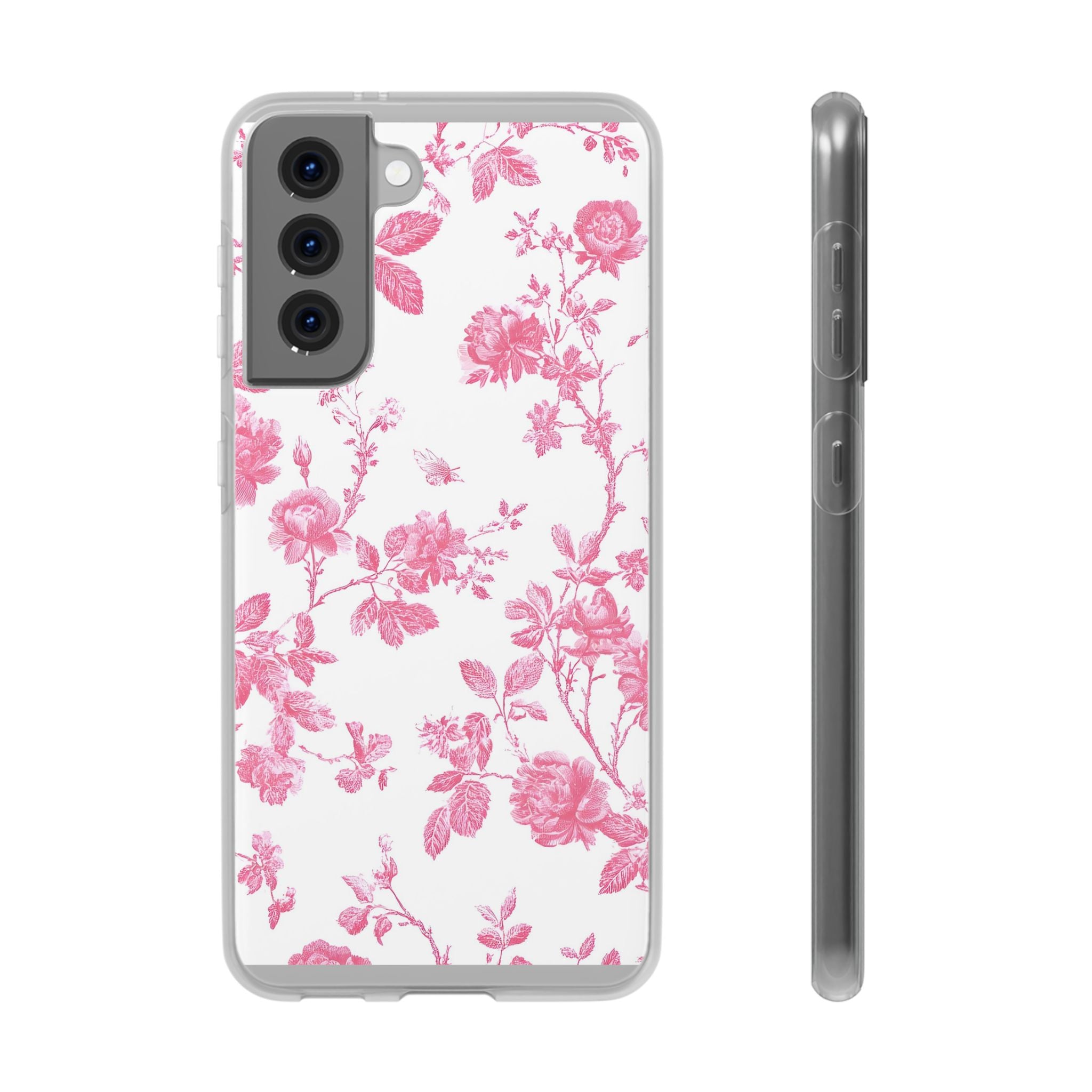 Pink and White Floral iPhone Case
