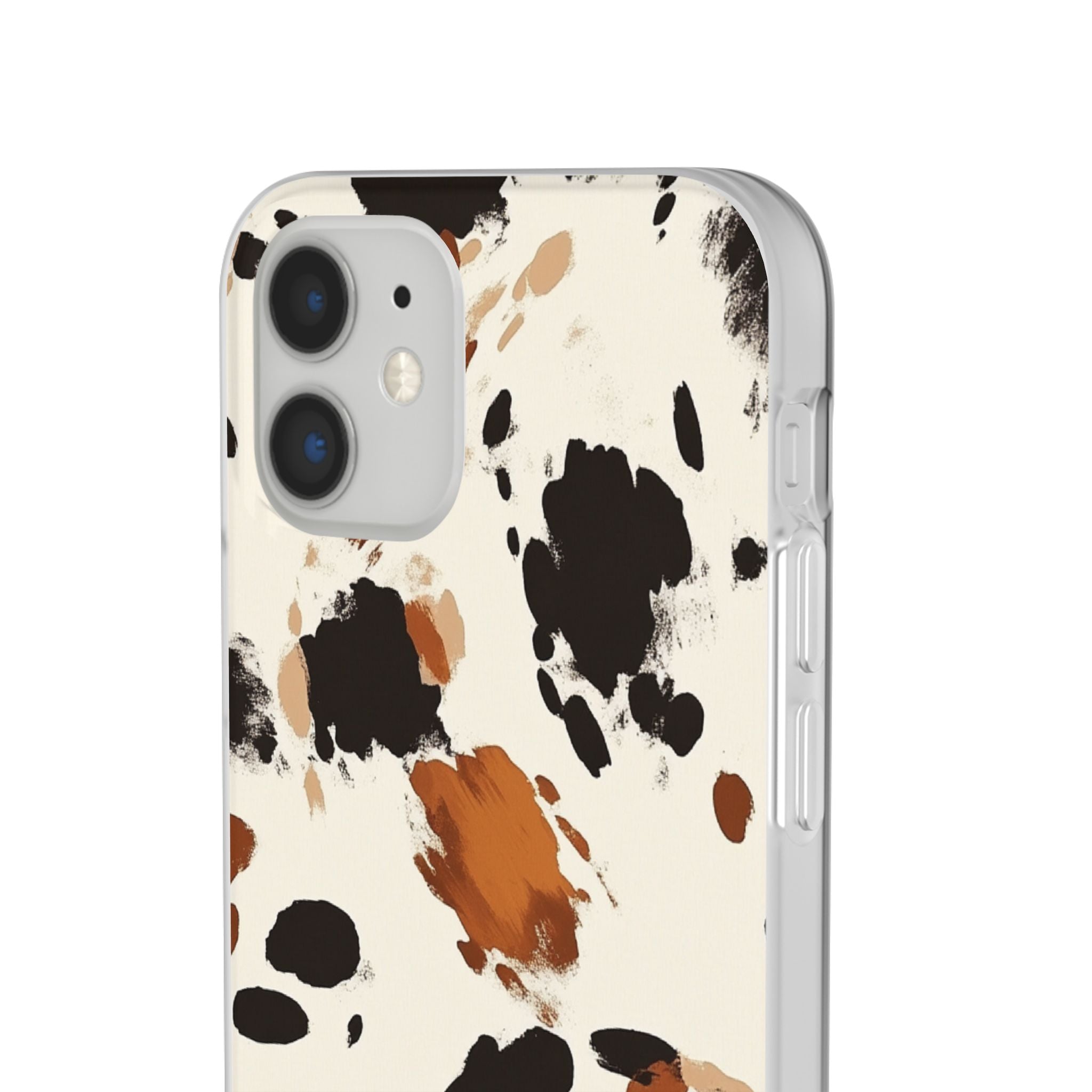Brown Cow Print Phone Case, Artsulli - Art is Long, Life is Short, Phone Case, , , , , , ,