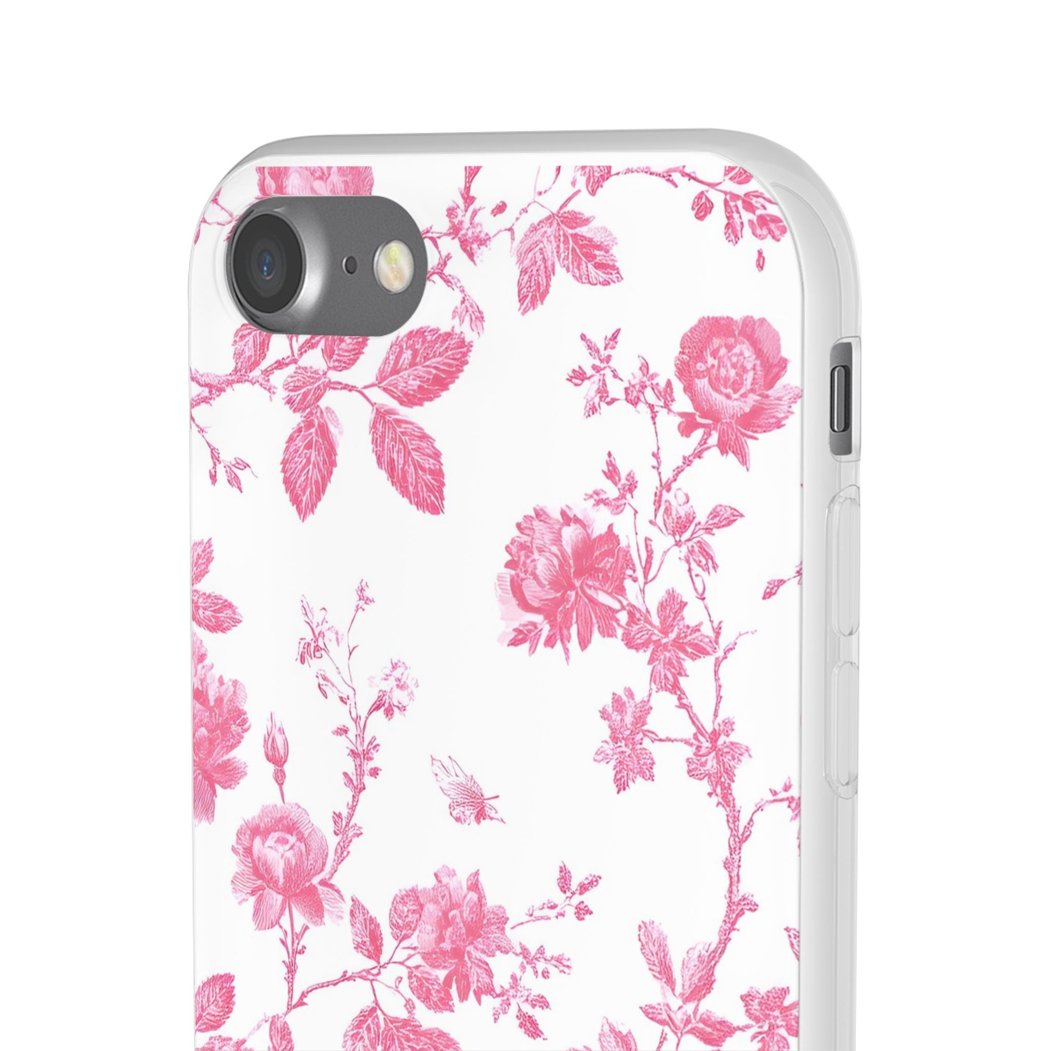 Pink and White Floral iPhone Case
