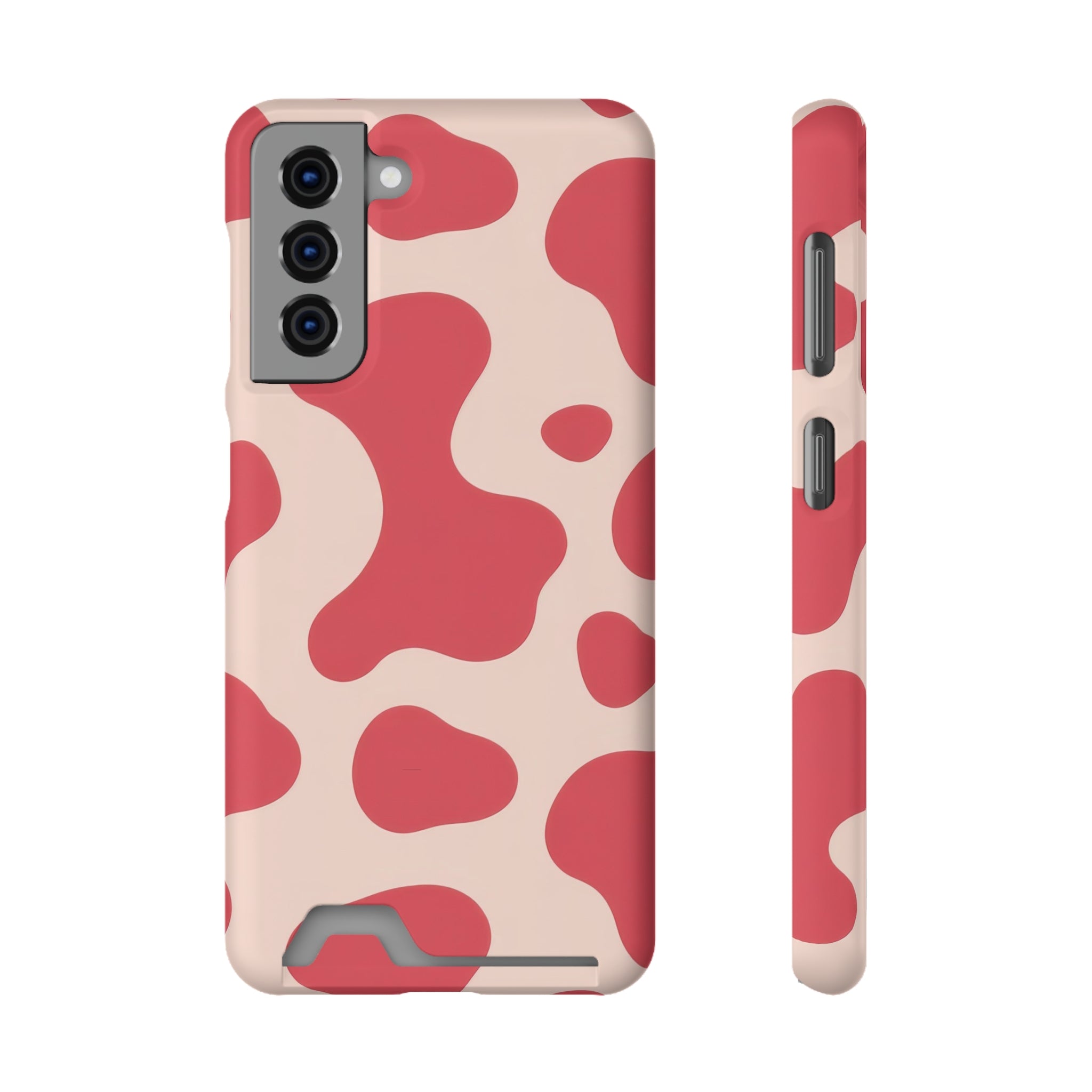 Red Jungle Cow Phone Case With Card Holder, Artsulli - Art is Long, Life is Short, Phone Case, Size, Samsung Galaxy S21, Surface, Matte, Shape, Without gift packaging, 34185405058560079113