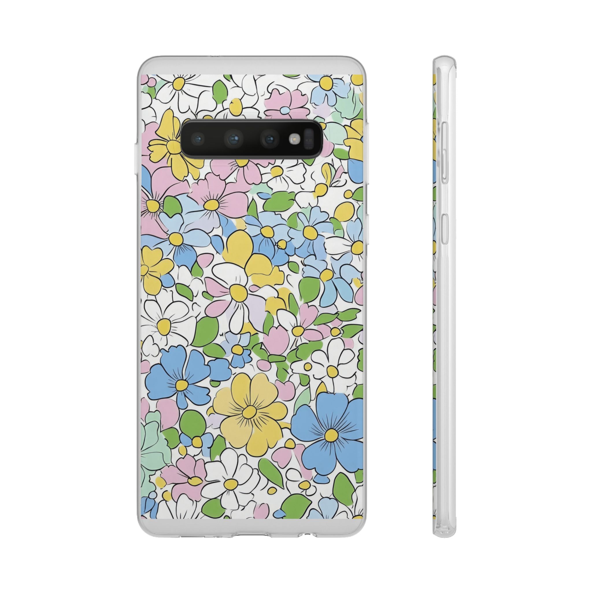 Colorful Floral Clear Flexi Case, Artsulli - Art is Long, Life is Short, Phone Case, Size, Samsung Galaxy S10 with gift packaging, , , , , 12819520071015858672