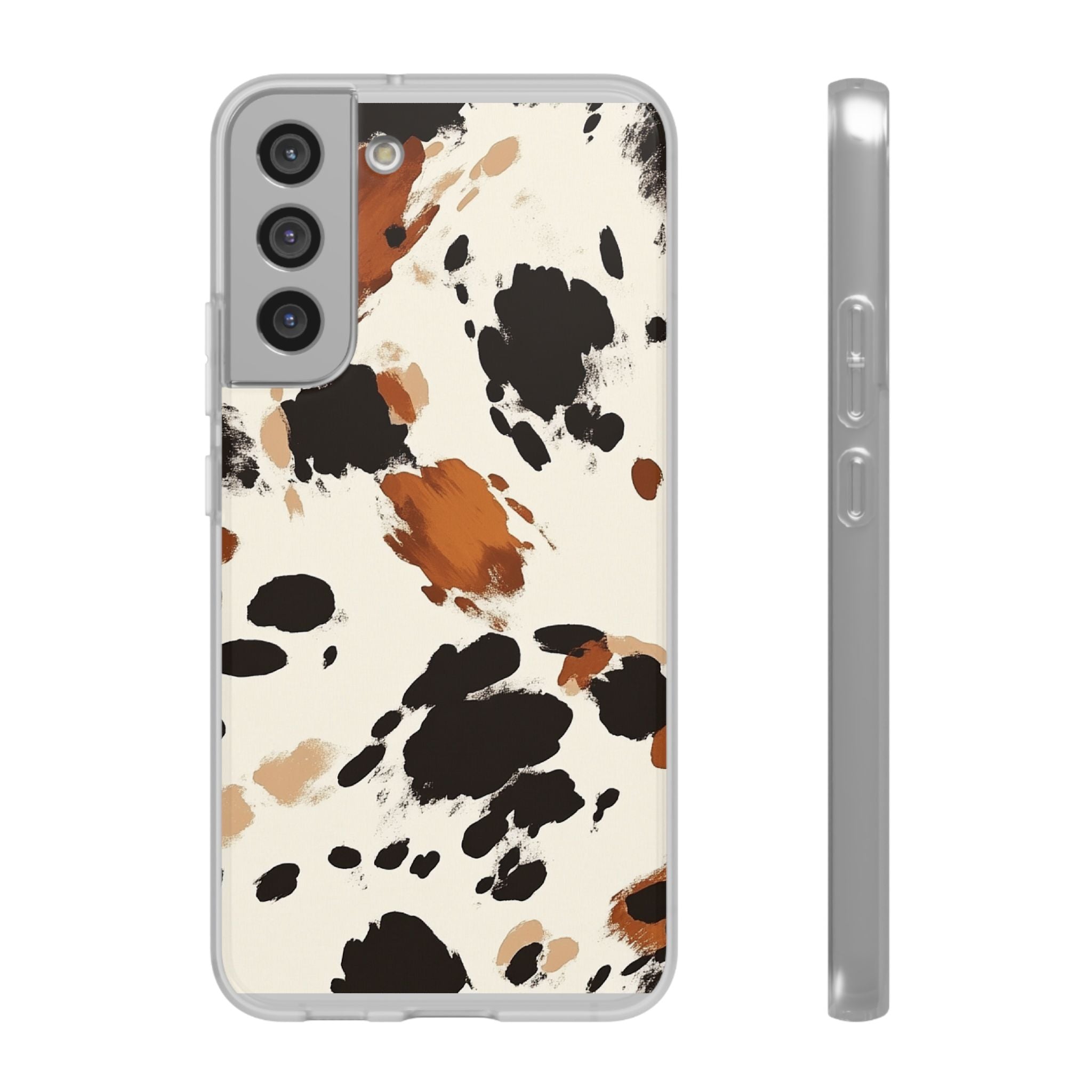 Brown Cow Print Phone Case, Artsulli - Art is Long, Life is Short, Phone Case, Size, Samsung Galaxy S22 Plus, , , , , 72132068055154407988