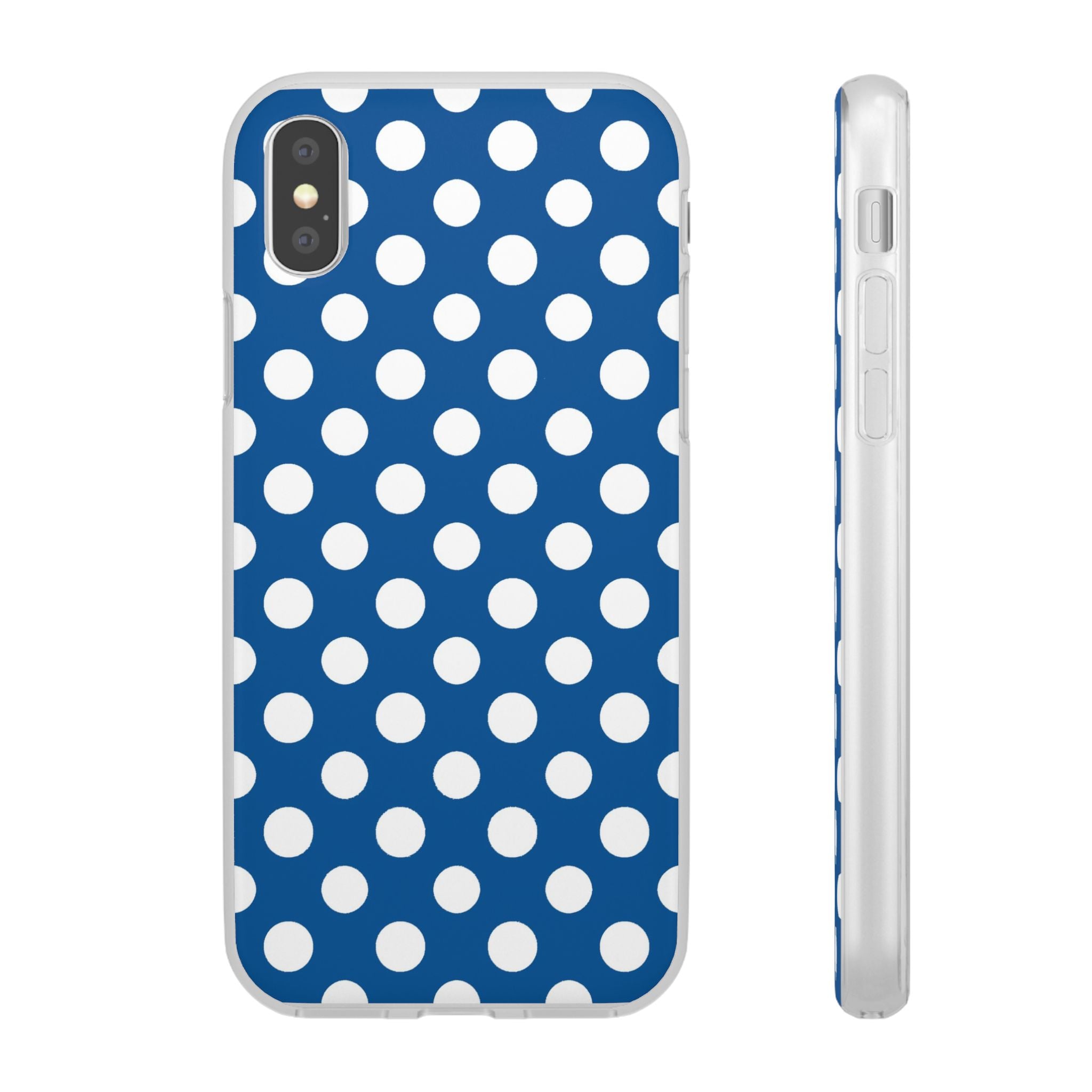 Blue and White Polka Dot iPhone Case, Artsulli - Art is Long, Life is Short, Phone Case, Size, iPhone X with gift packaging, , , , , 55250391264836983457