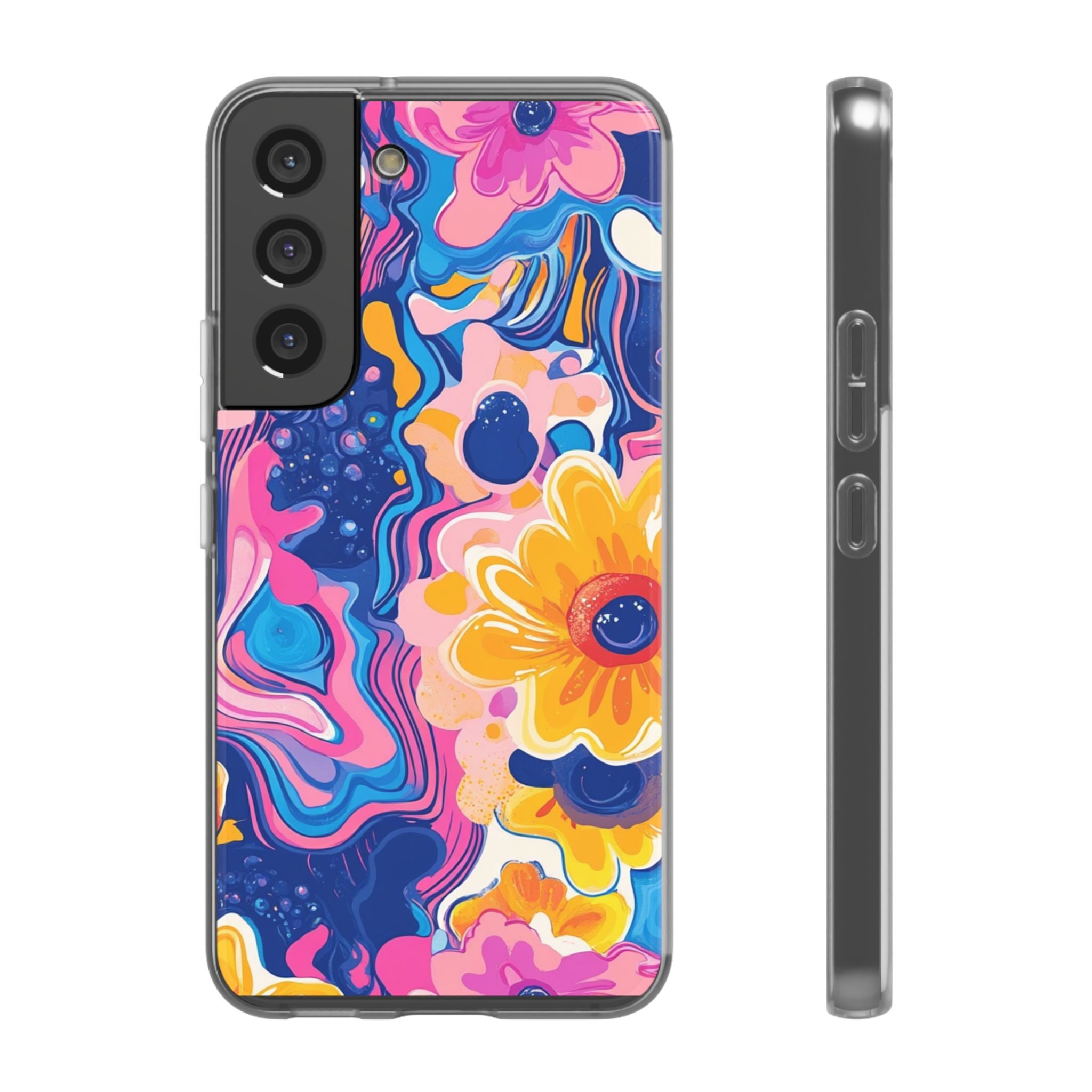 Psychedelic Floral iPhone Case, Artsulli - Art is Long, Life is Short, Phone Case, Size, Samsung Galaxy S22 with gift packaging, , , , , 38522634402699493245
