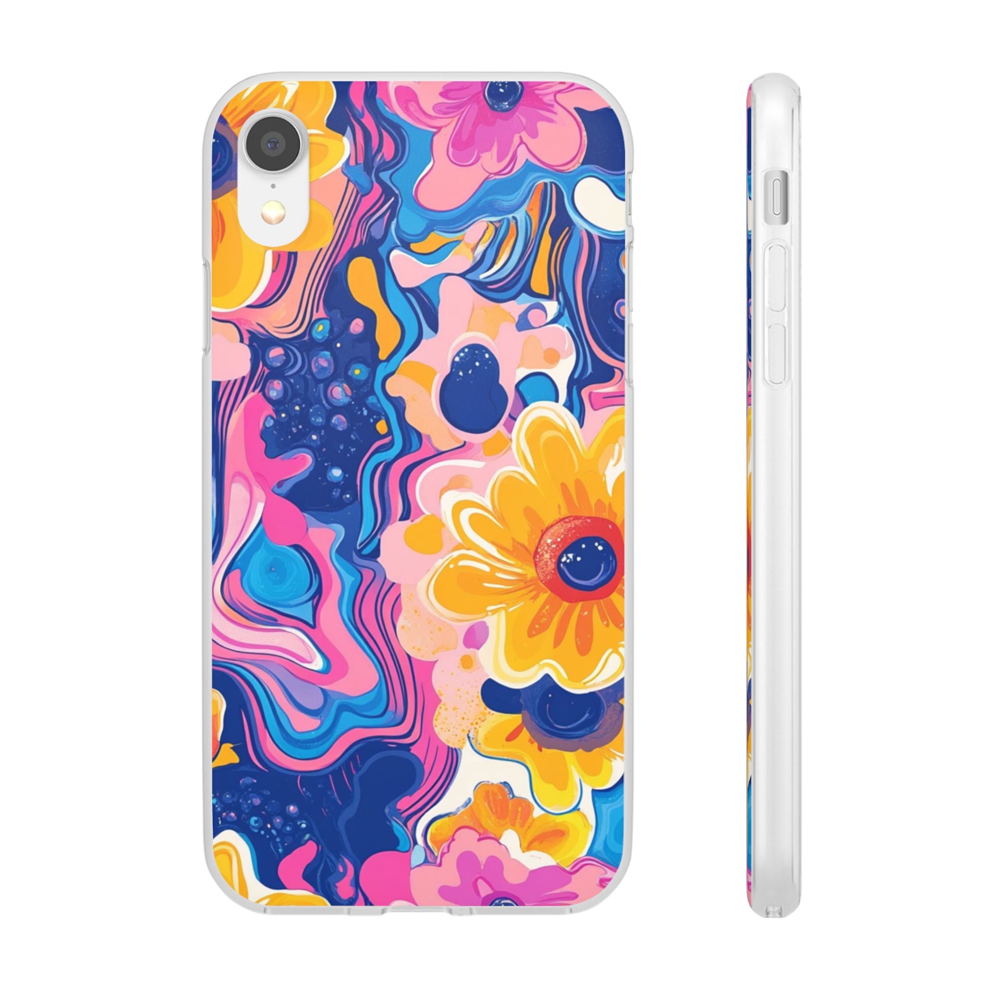 Psychedelic Floral iPhone Case, Artsulli - Art is Long, Life is Short, Phone Case, Size, iPhone XR with gift packaging, , , , , 25505544672847405654