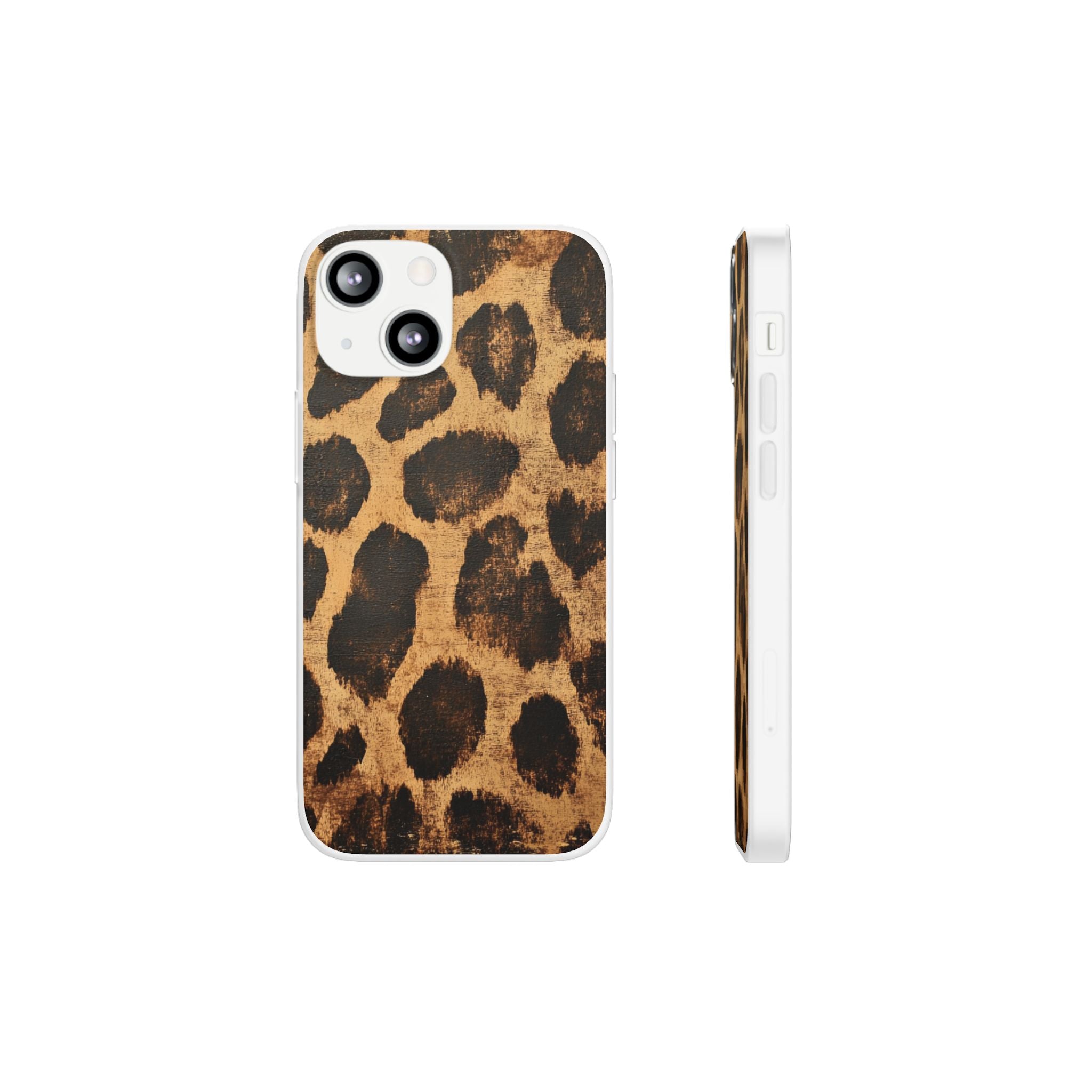 Brown Leopard Print iPhone Case, Artsulli - Art is Long, Life is Short, Phone Case, Size, iPhone 13 Mini, , , , , 23400930655909118920