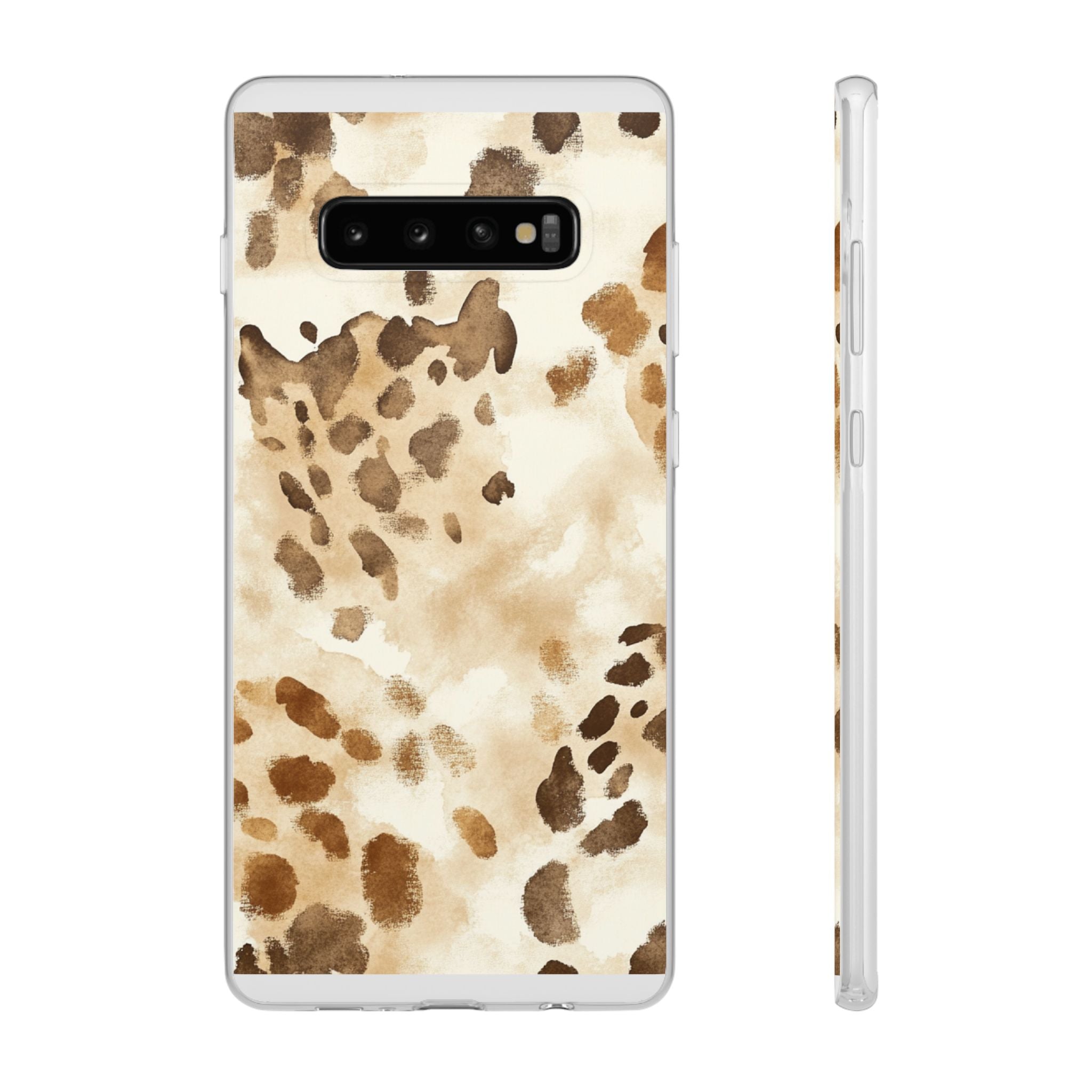 Brown and Beige Watercolor Dalmatian Phone Case, Artsulli - Art is Long, Life is Short, Phone Case, Size, Samsung Galaxy S10 Plus, , , , , 25274747862669315033