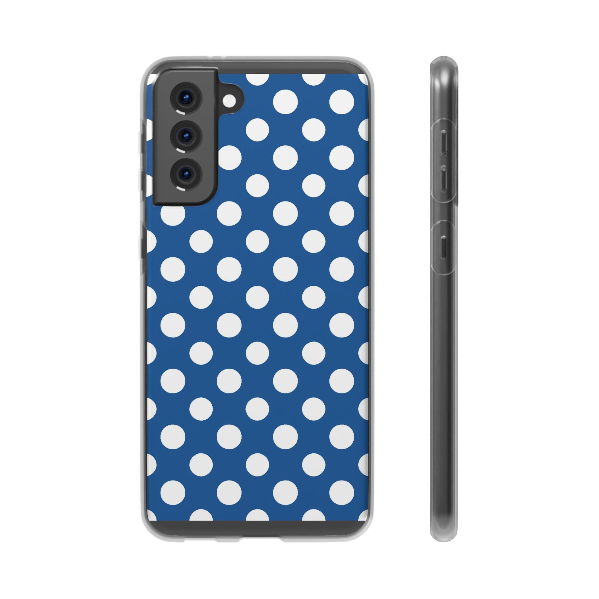Blue and White Polka Dot iPhone Case, Artsulli - Art is Long, Life is Short, Phone Case, Size, Samsung Galaxy S21 Plus, , , , , 17548199893492289923