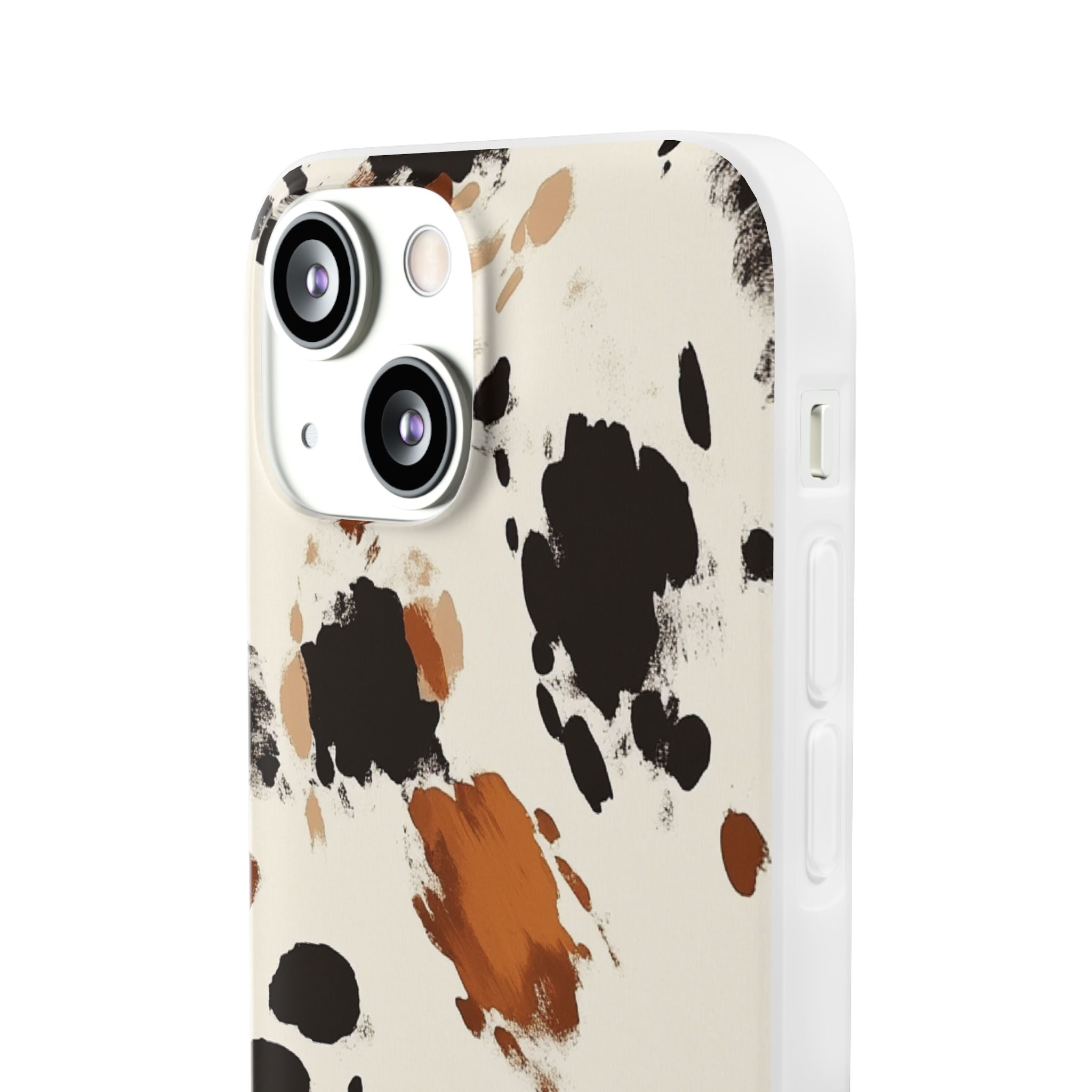 Brown Cow Print Phone Case, Artsulli - Art is Long, Life is Short, Phone Case, , , , , , ,