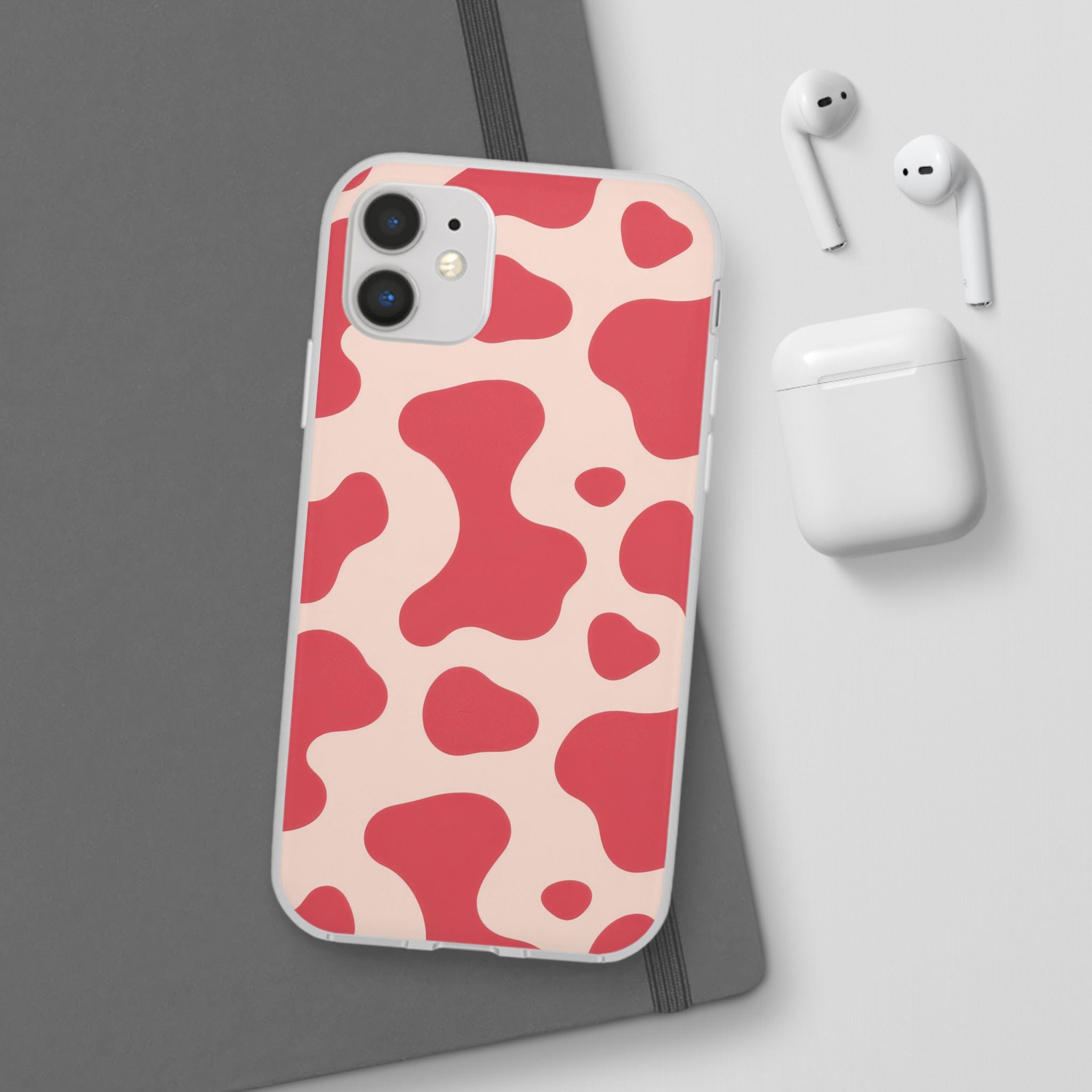Red Jungle Cow Flexi Cases, Artsulli - Art is Long, Life is Short, Phone Case, , , , , , ,